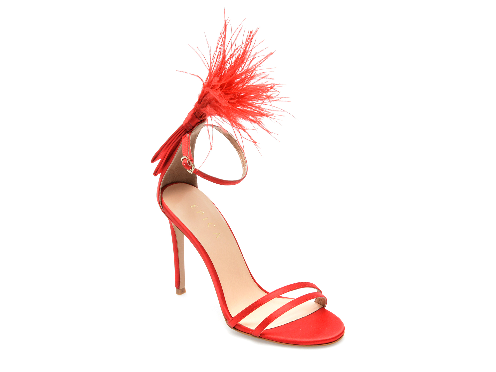 Sandale EPICA rosii, 40119, din material textil /femei/sandale