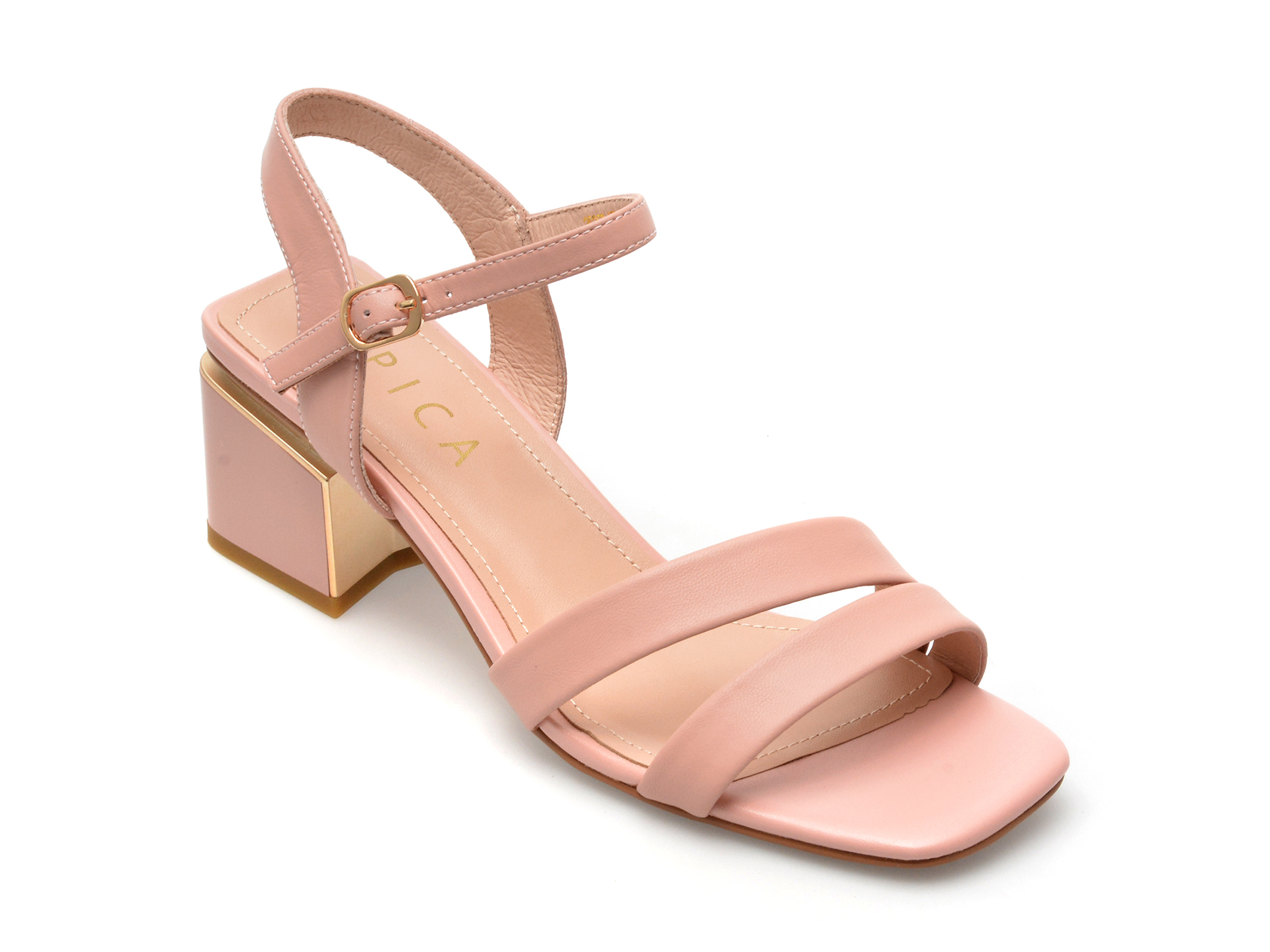Sandale EPICA roz, 2591468, din piele naturala /femei/sandale imagine noua