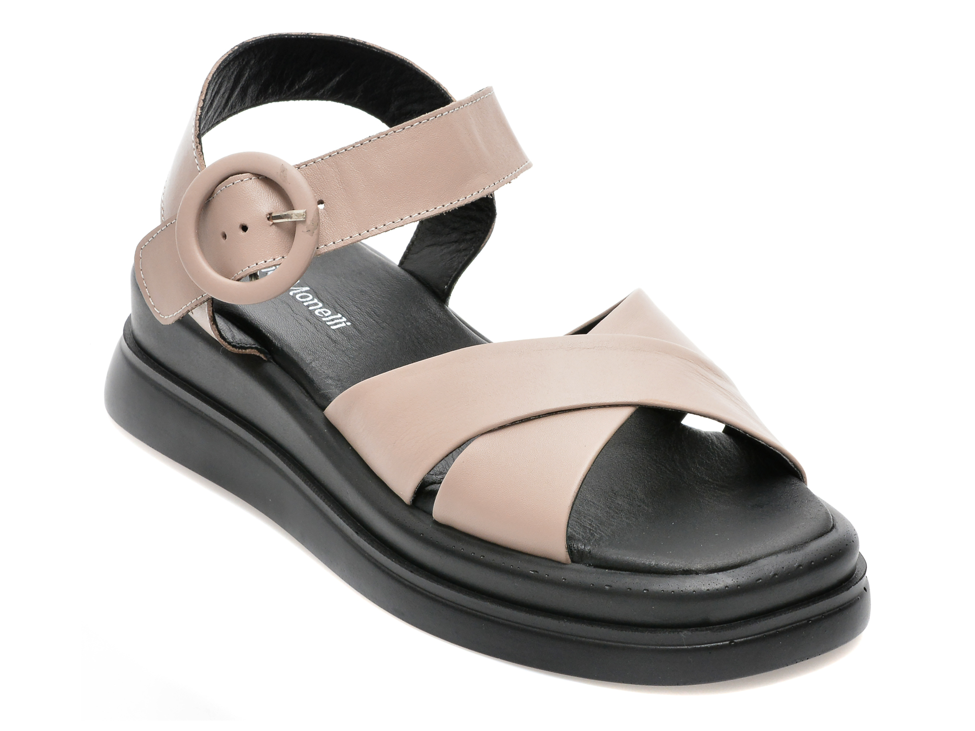 Sandale FABIO MONELLI gri, 739, din piele naturala /femei/sandale imagine noua