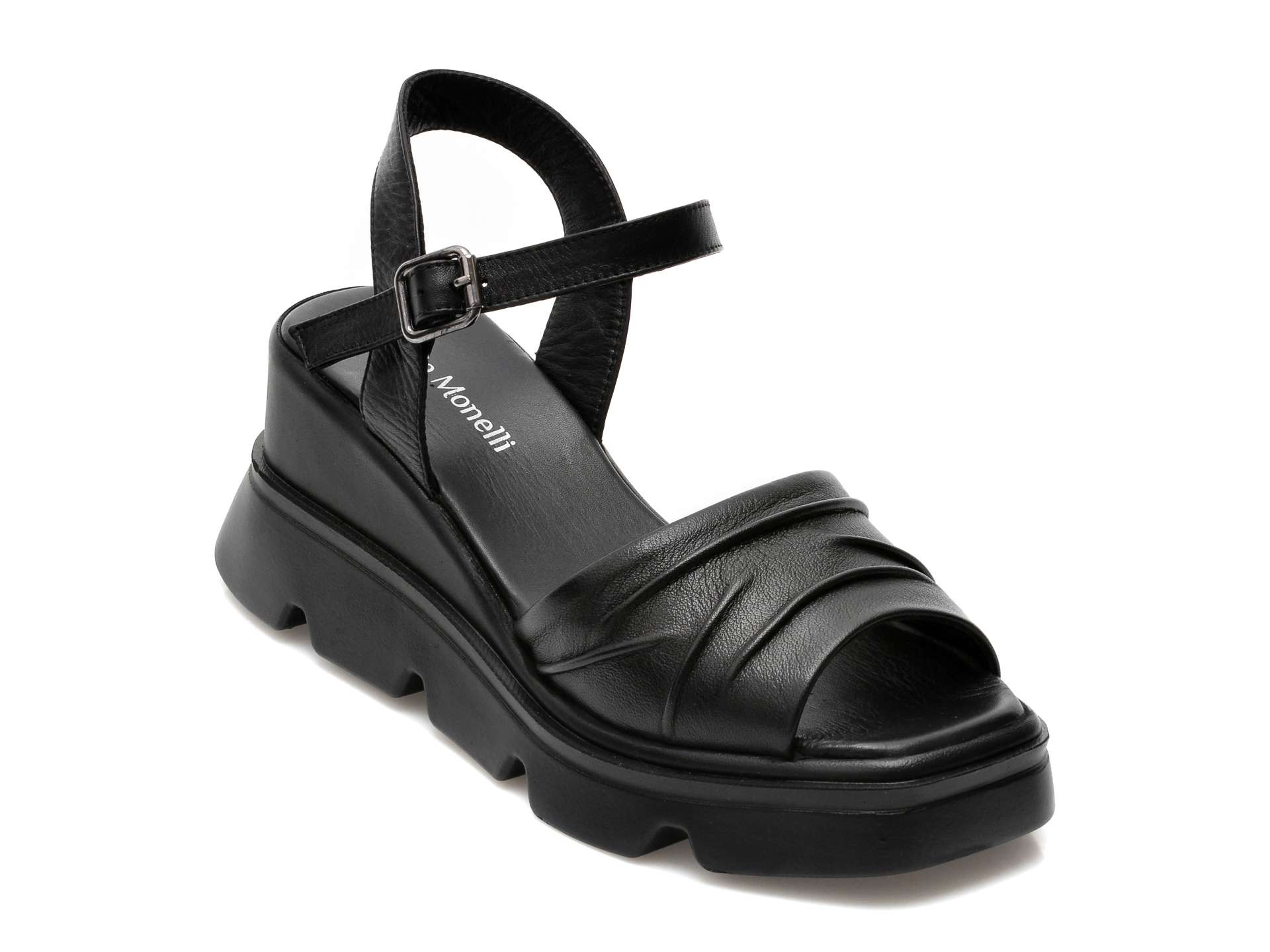 Sandale FABIO MONELLI negre, 778, din piele naturala /femei/sandale
