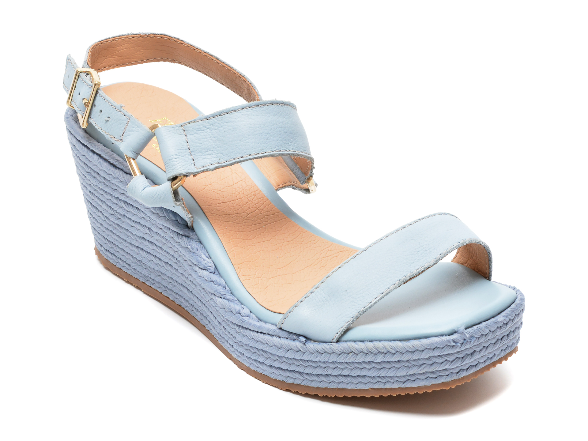 Sandale FLAVIA PASSINI albastre, 331301, din piele naturala imagine reduceri black friday 2021 /femei/sandale