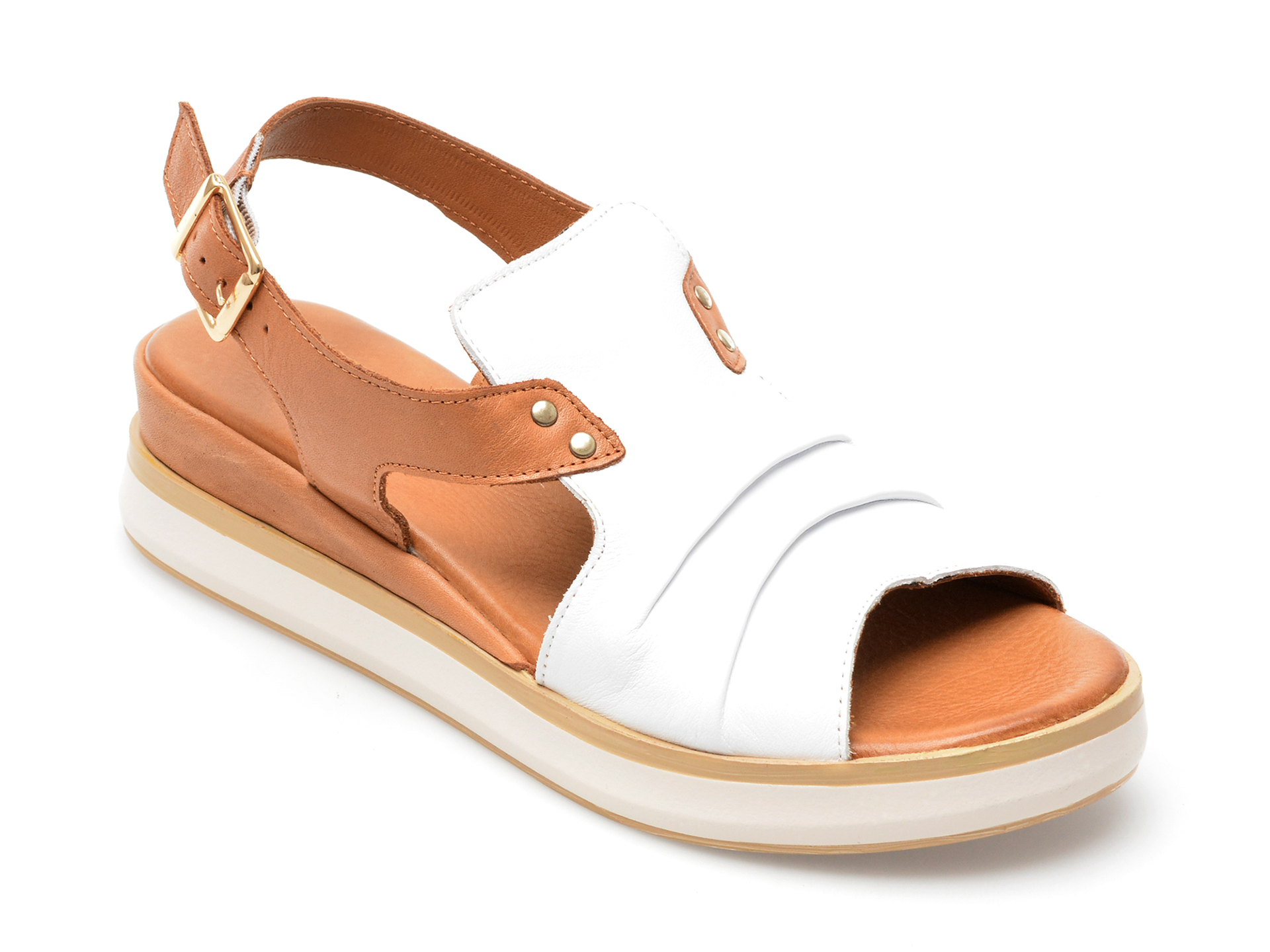 Sandale FLAVIA PASSINI albe, 1087, din piele naturala /femei/sandale imagine noua