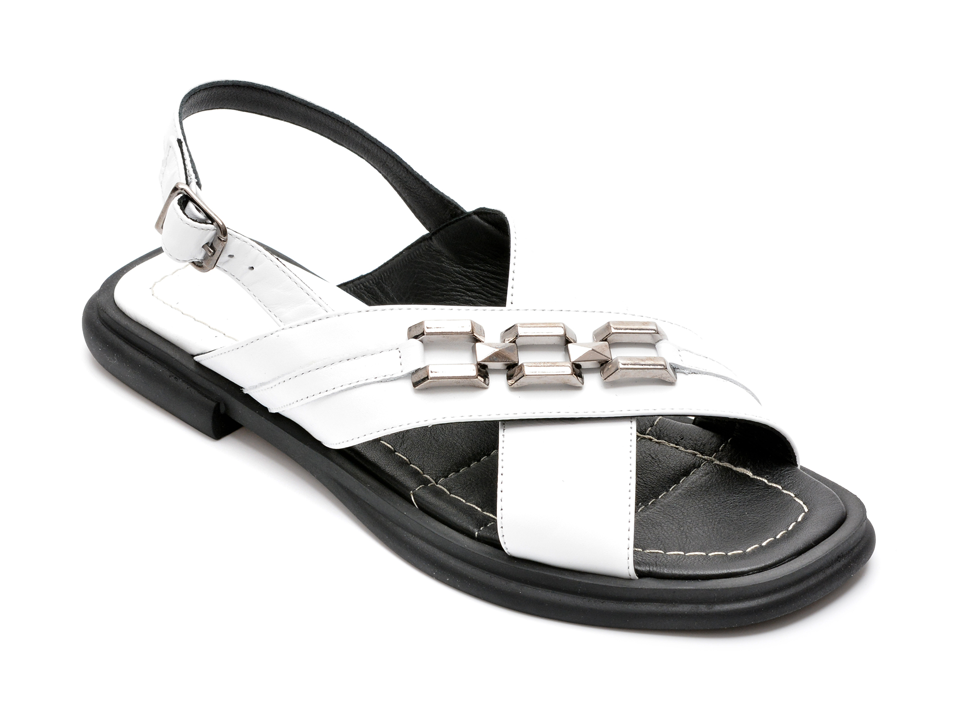 Sandale FLAVIA PASSINI albe, 224952, din piele naturala /femei/sandale imagine noua