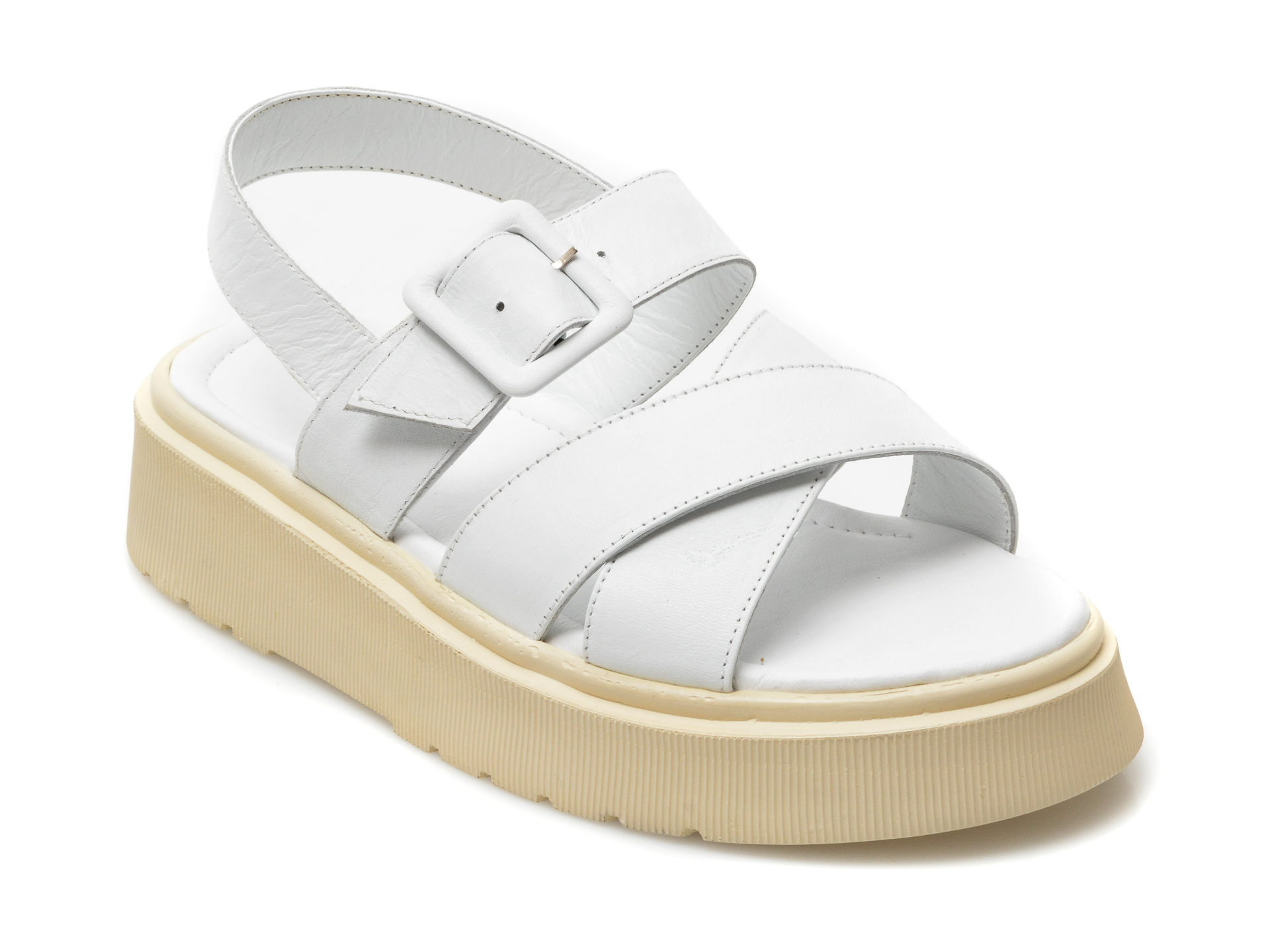 Sandale FLAVIA PASSINI albe, 70079, din piele naturala /femei/sandale