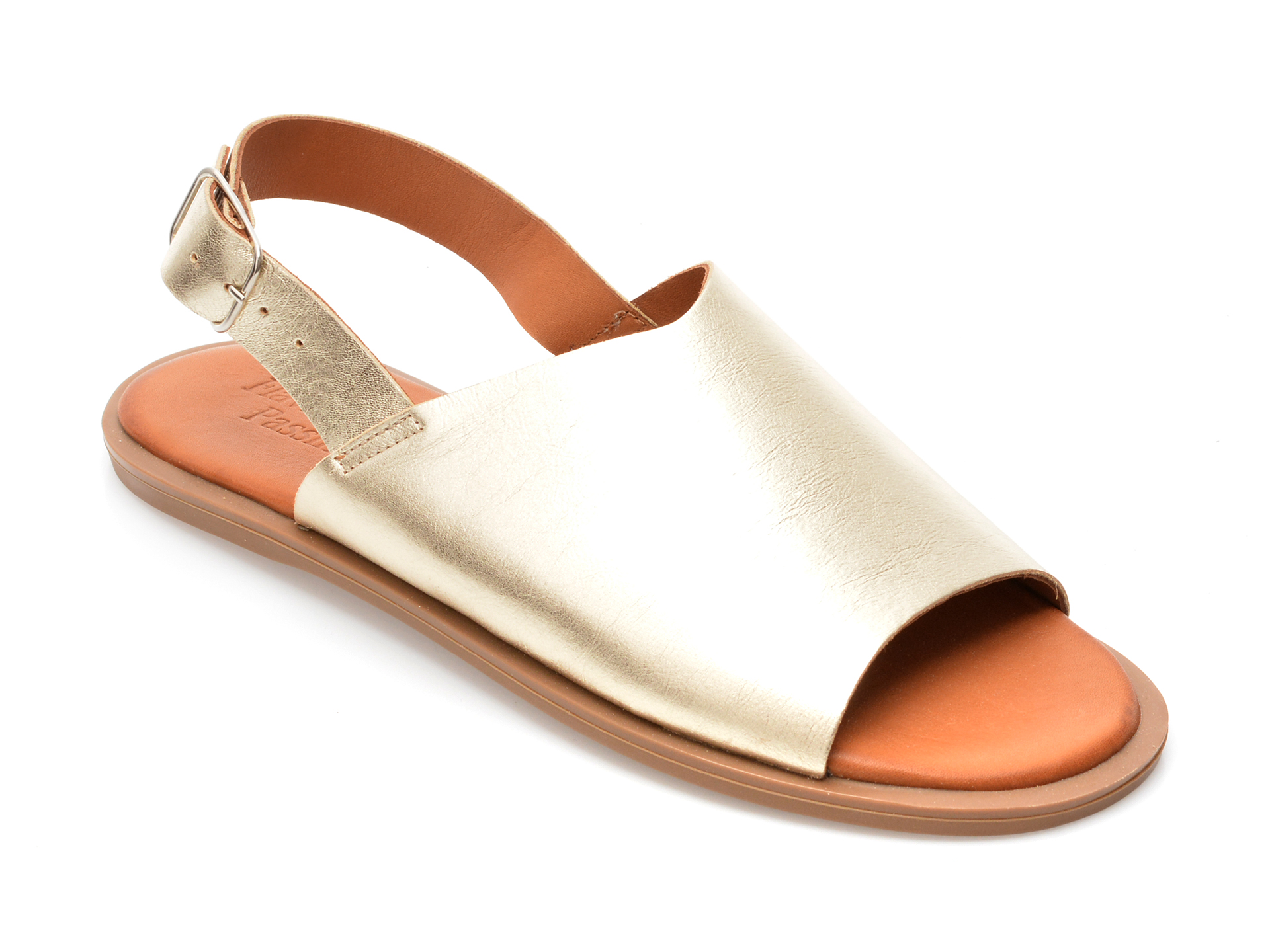 Sandale FLAVIA PASSINI aurii, 21011, din piele naturala /femei/sandale imagine noua