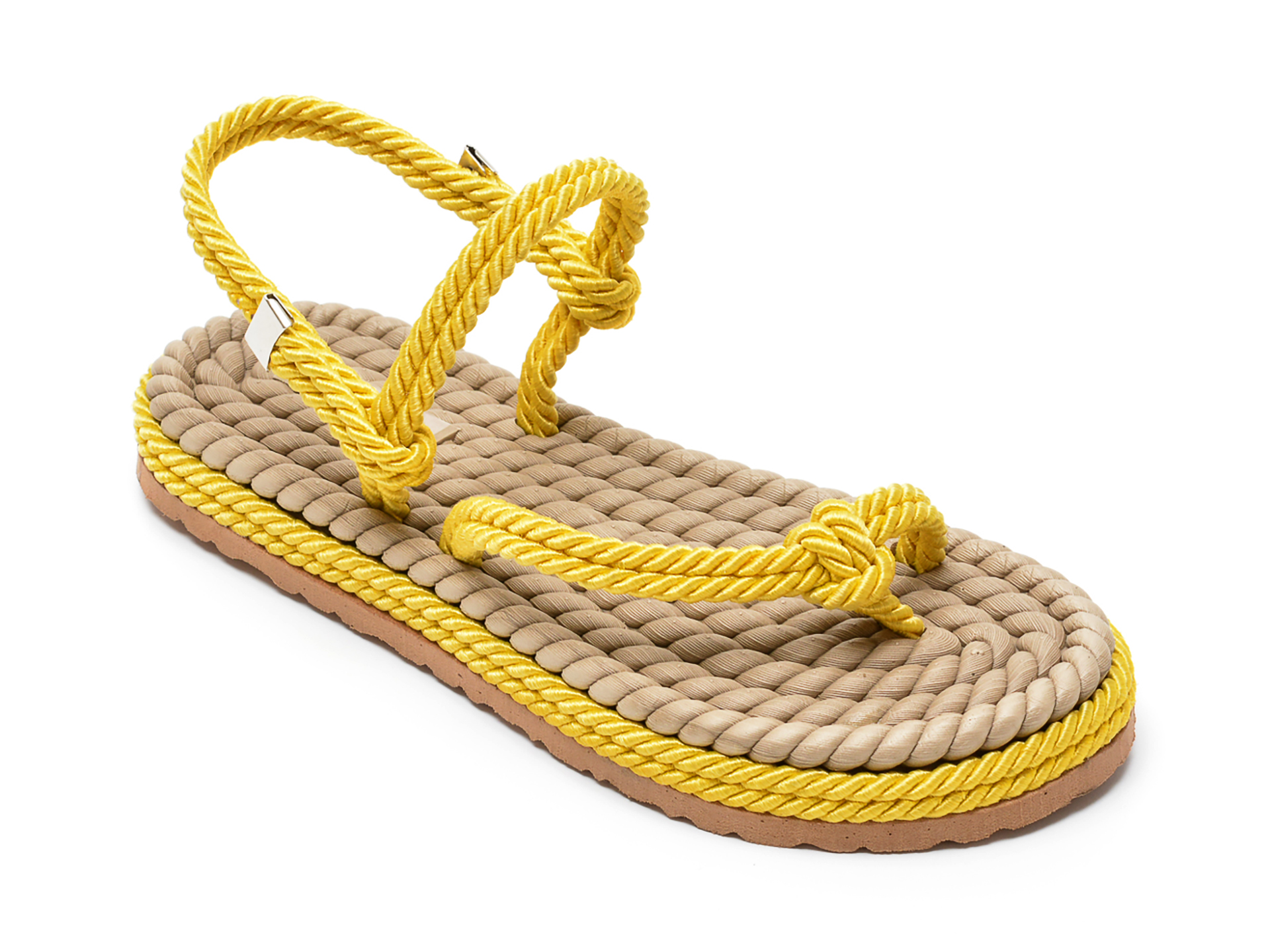 Sandale FLAVIA PASSINI galbene, 22103, din material textil /femei/sandale imagine noua