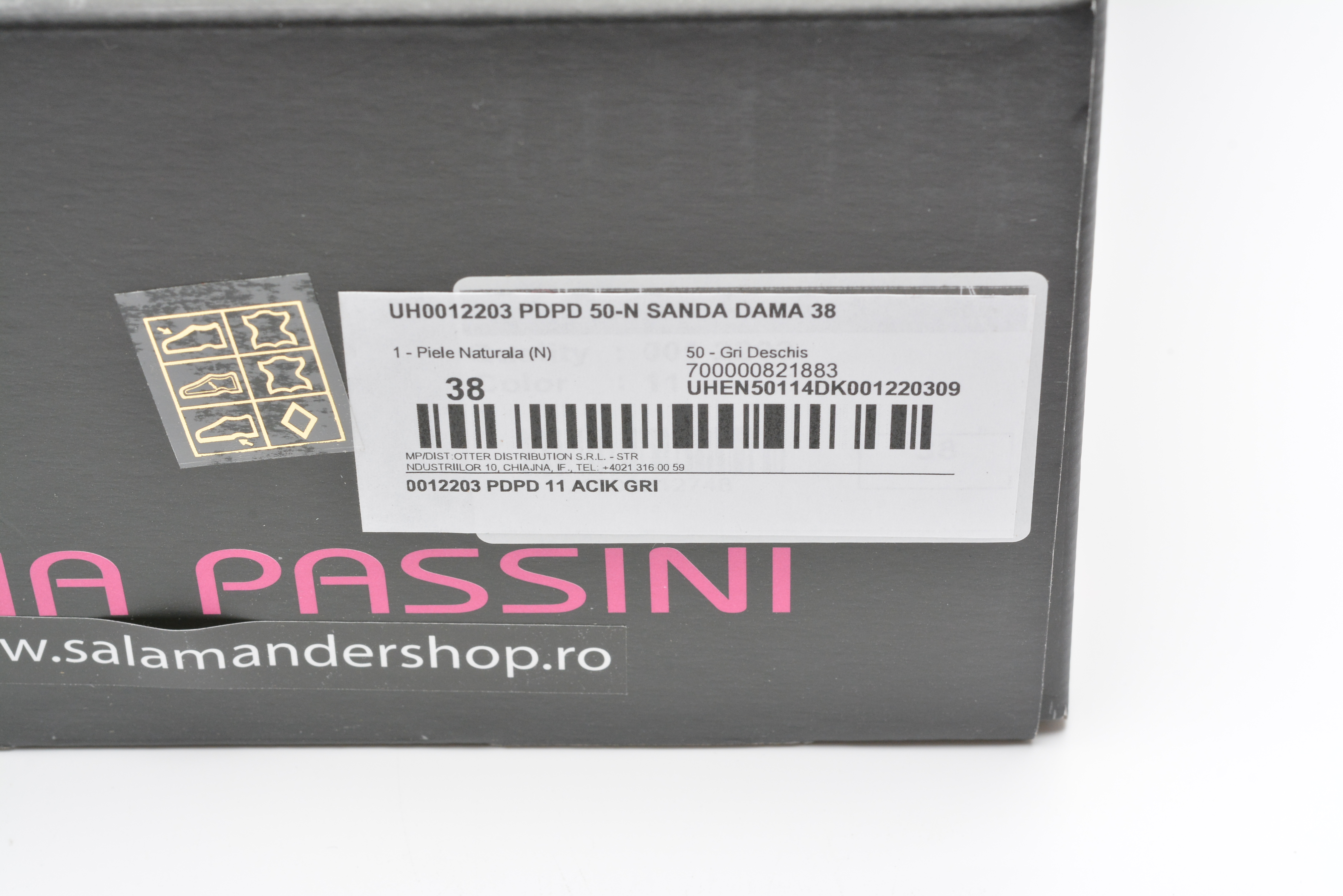 Sandale FLAVIA PASSINI gri, 12203, din piele naturala 2022 ❤️ Pret Super otter.ro imagine noua 2022