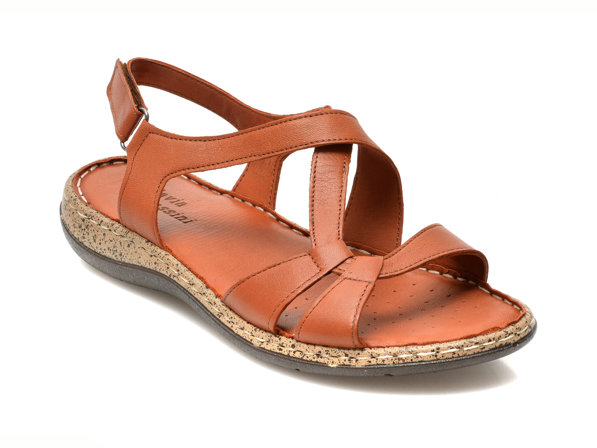 Sandale FLAVIA PASSINI maro, 247, din piele naturala imagine reduceri black friday 2021 /femei/sandale