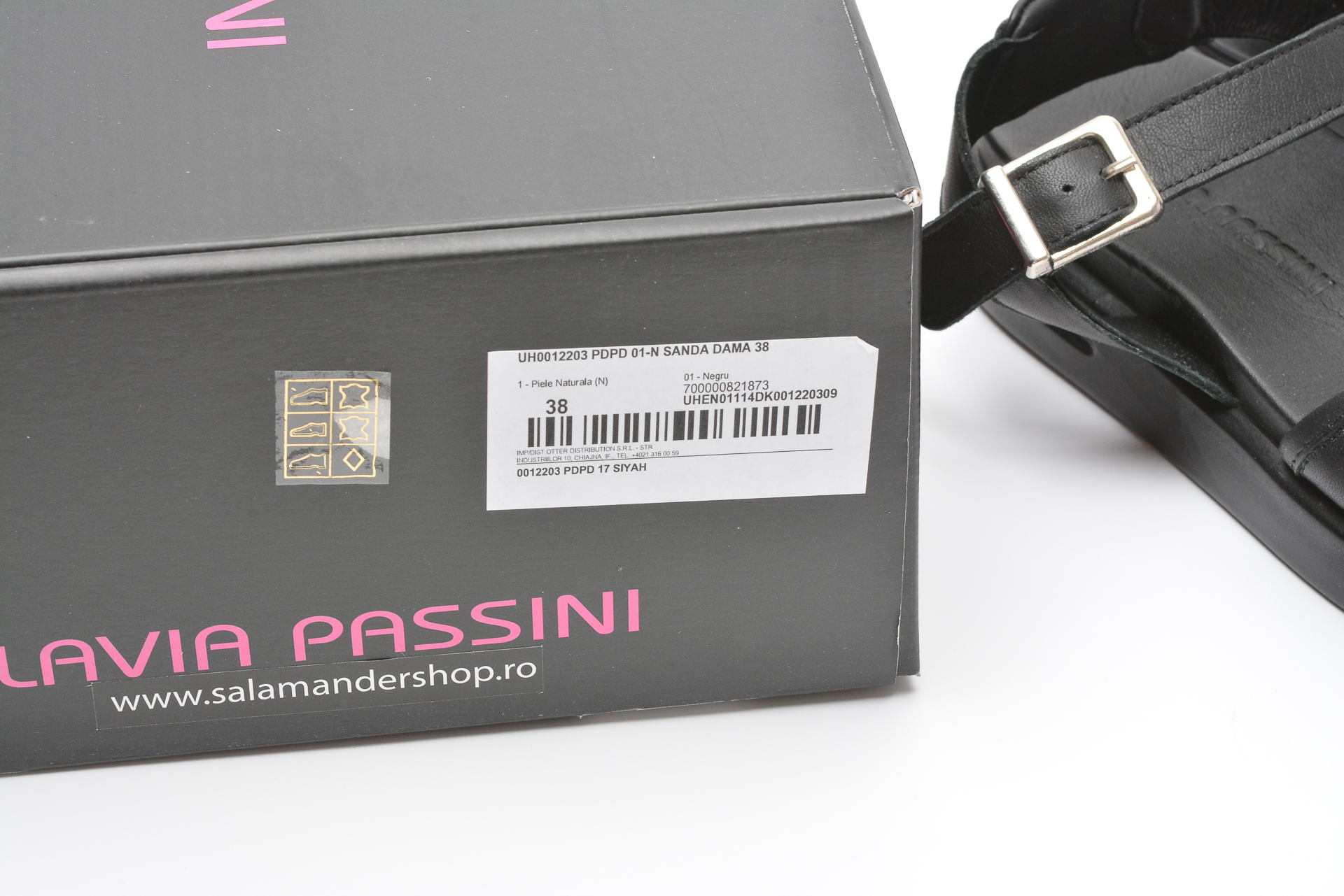 Sandale FLAVIA PASSINI negre, 12203, din piele naturala Flavia Passini