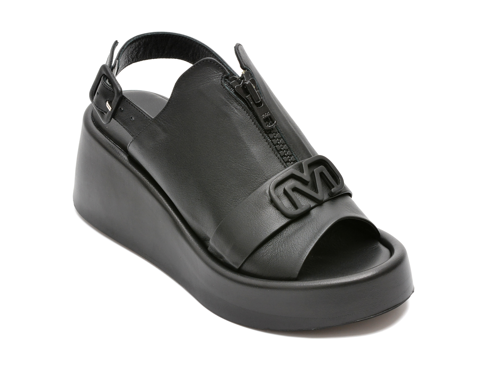 Sandale FLAVIA PASSINI negre, 1581229, din piele naturala /femei/sandale