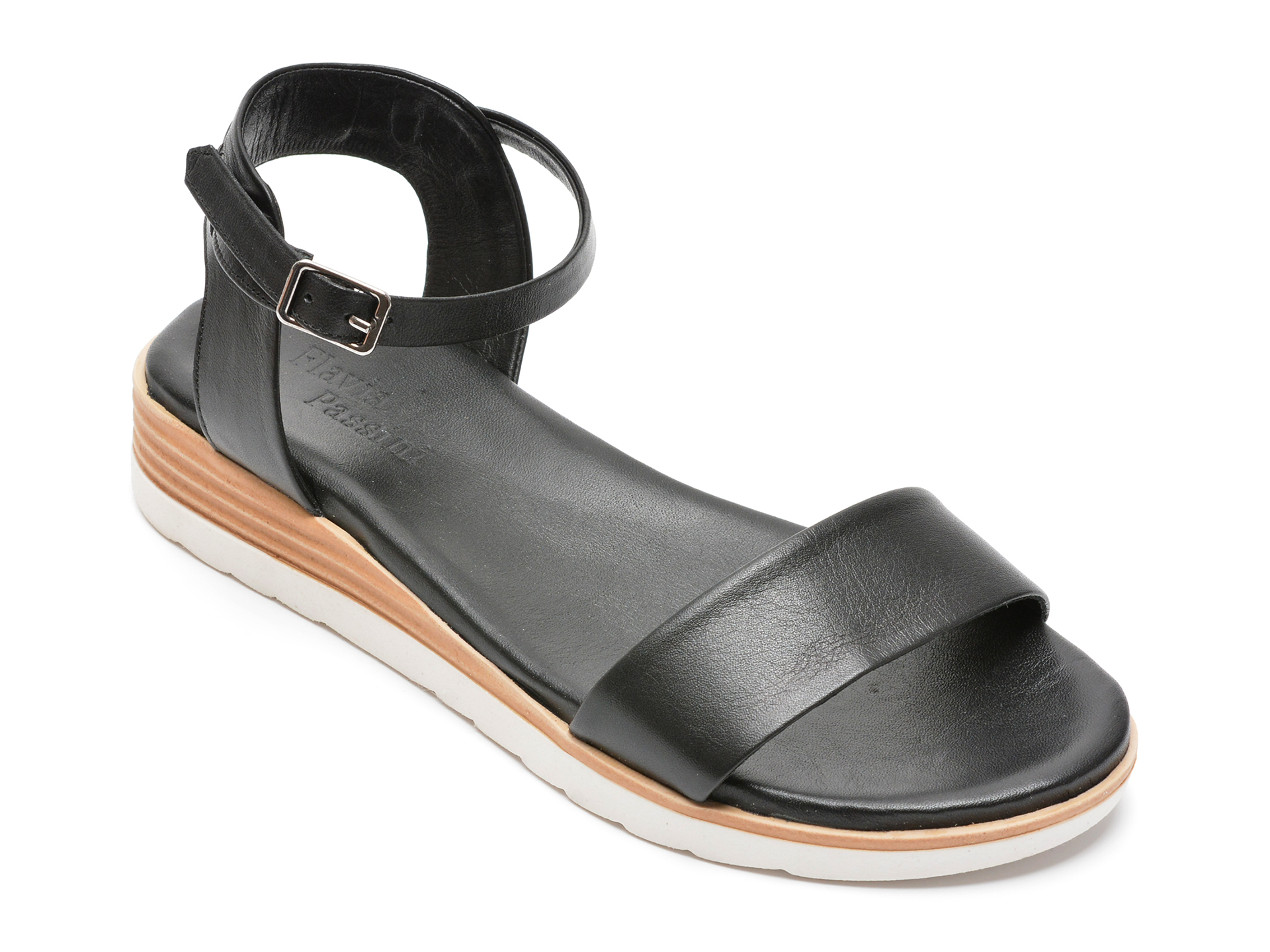 Sandale FLAVIA PASSINI negre, 173610, din piele naturala 2022 ❤️ Pret Super Black Friday otter.ro imagine noua 2022