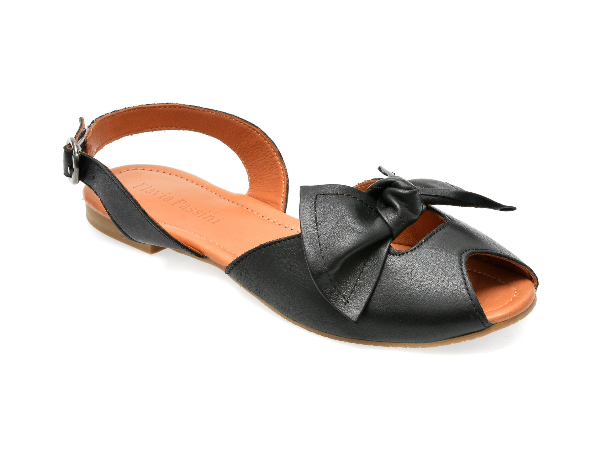 Sandale FLAVIA PASSINI negre, 2032, din piele naturala /femei/sandale imagine super redus 2022