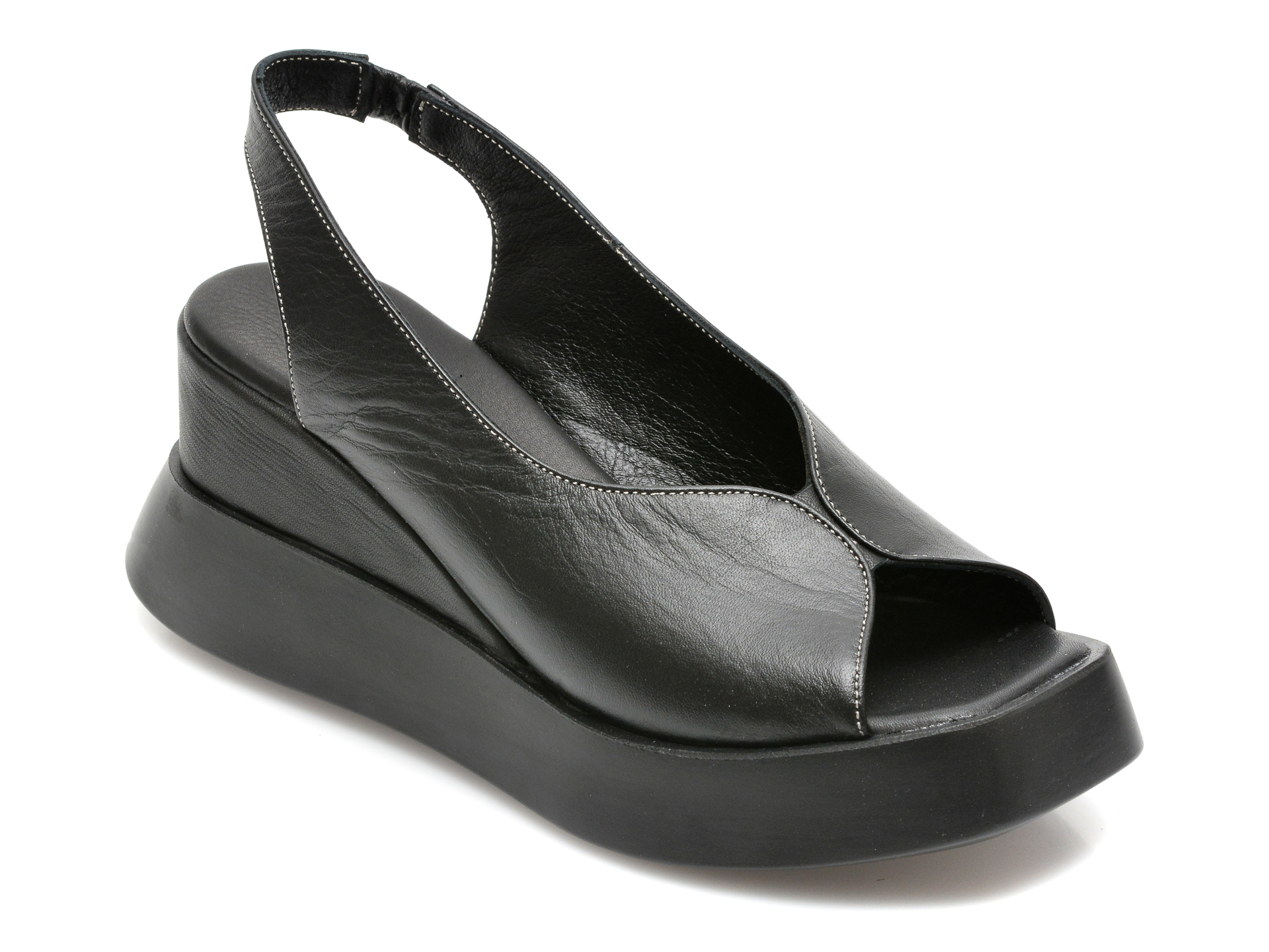 Sandale FLAVIA PASSINI negre, 21350, din piele naturala Flavia Passini Flavia Passini