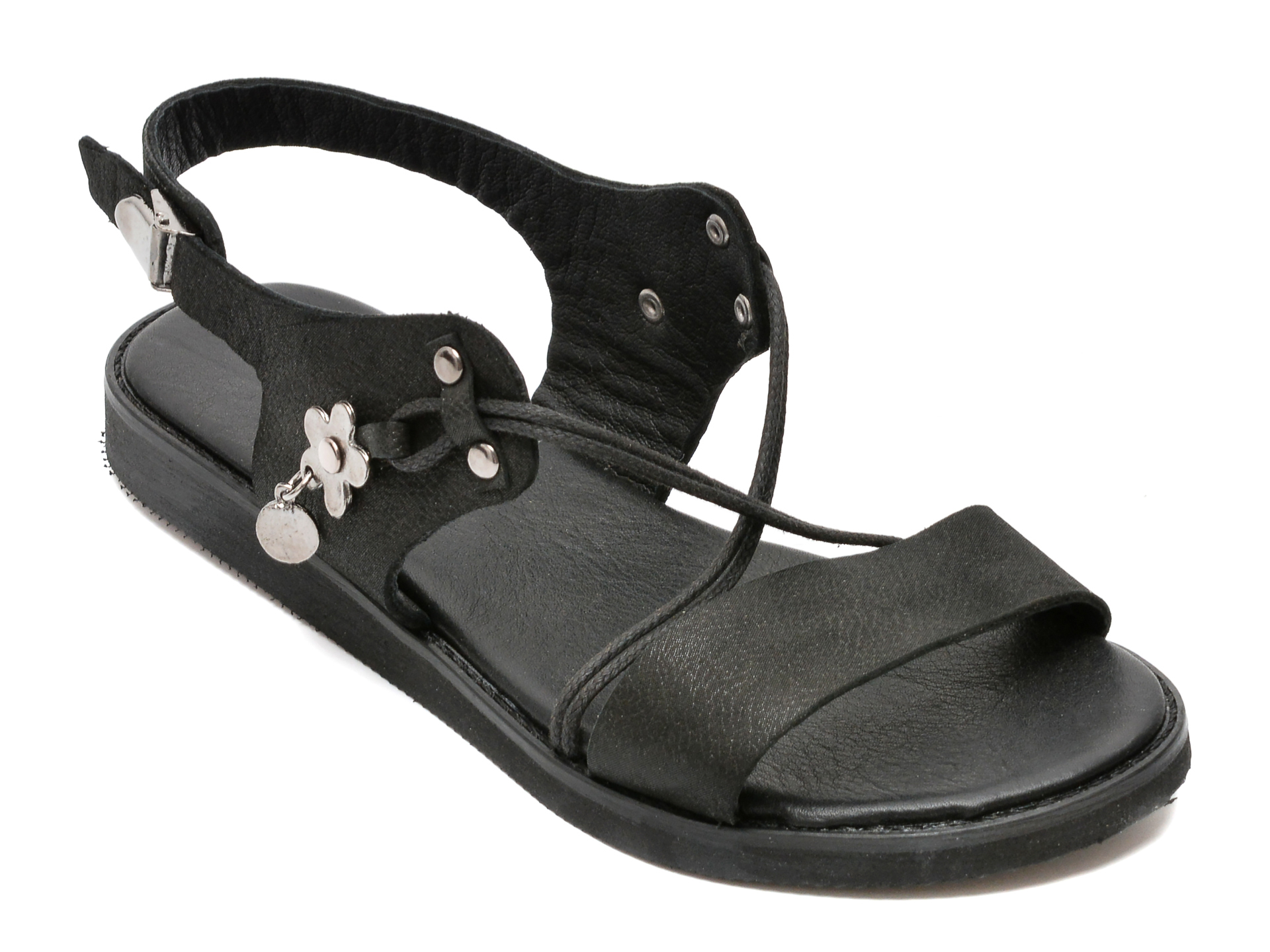 Sandale FLAVIA PASSINI negre, 220019, din piele naturala 2022 ❤️ Pret Super Black Friday otter.ro imagine noua 2022