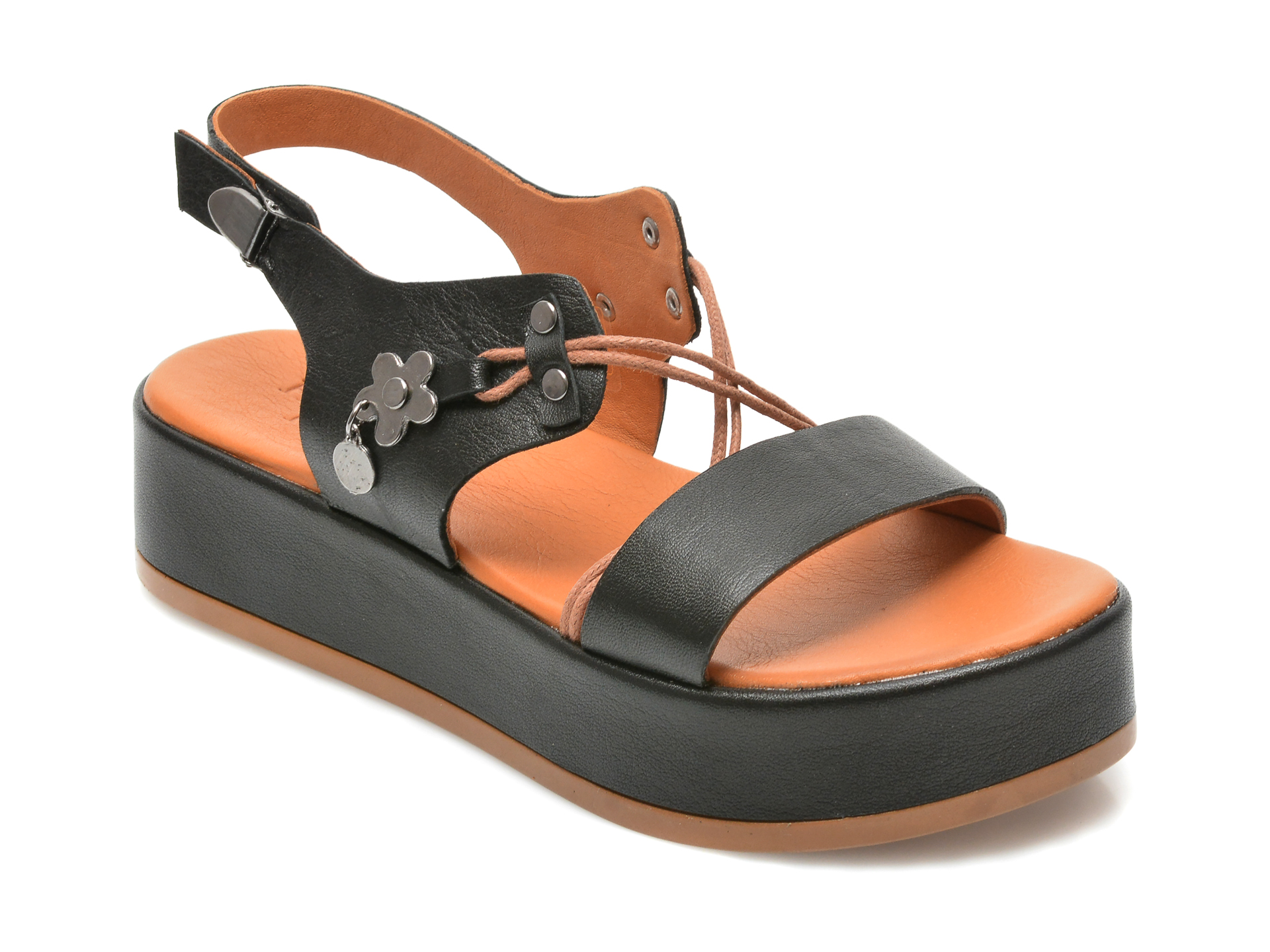 Sandale FLAVIA PASSINI negre, 22400, din piele naturala 2023 ❤️ Pret Super Black Friday otter.ro imagine noua 2022