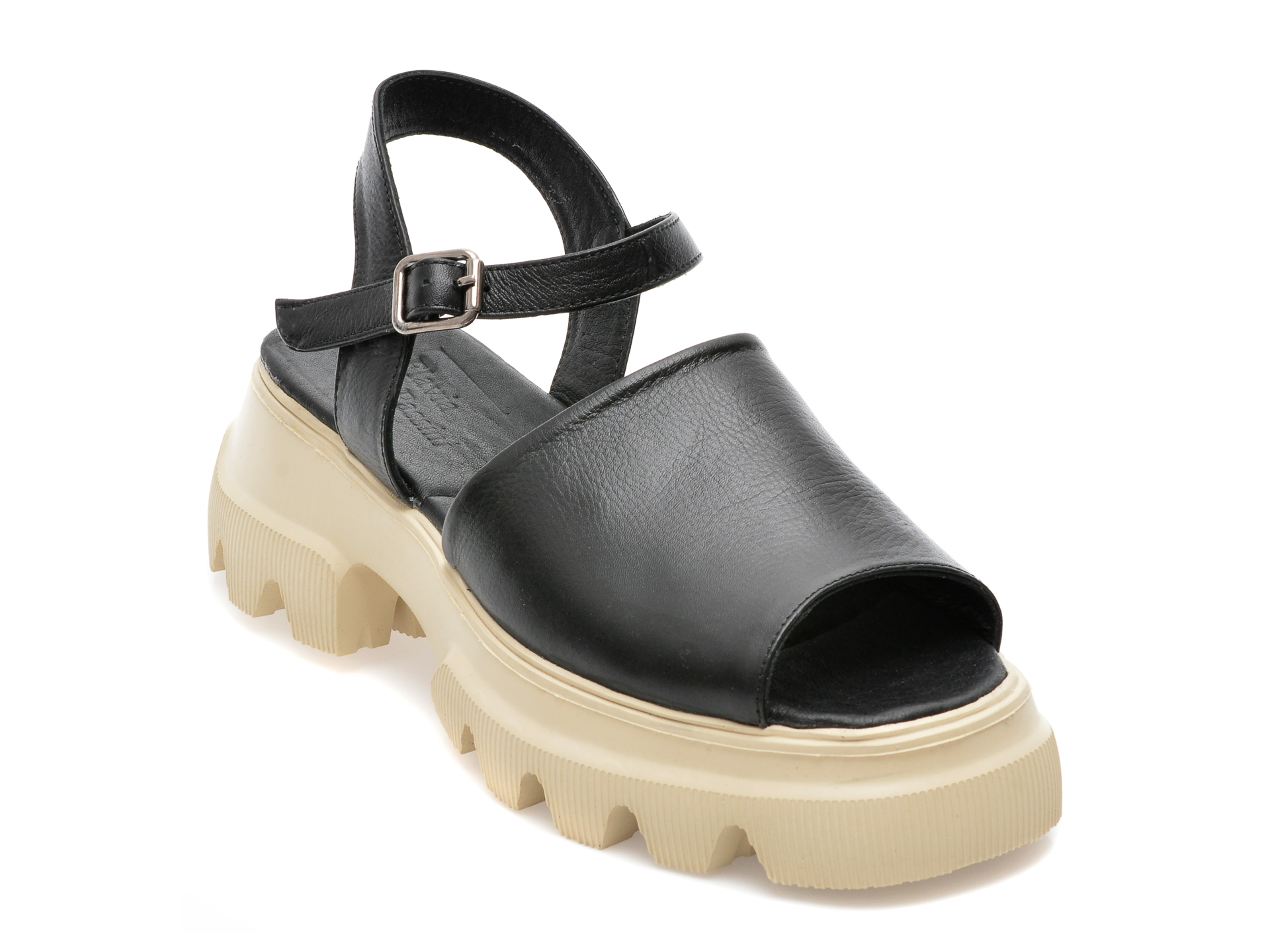 Sandale FLAVIA PASSINI negre, 2271, din piele naturala imagine reduceri black friday 2021 /femei/sandale