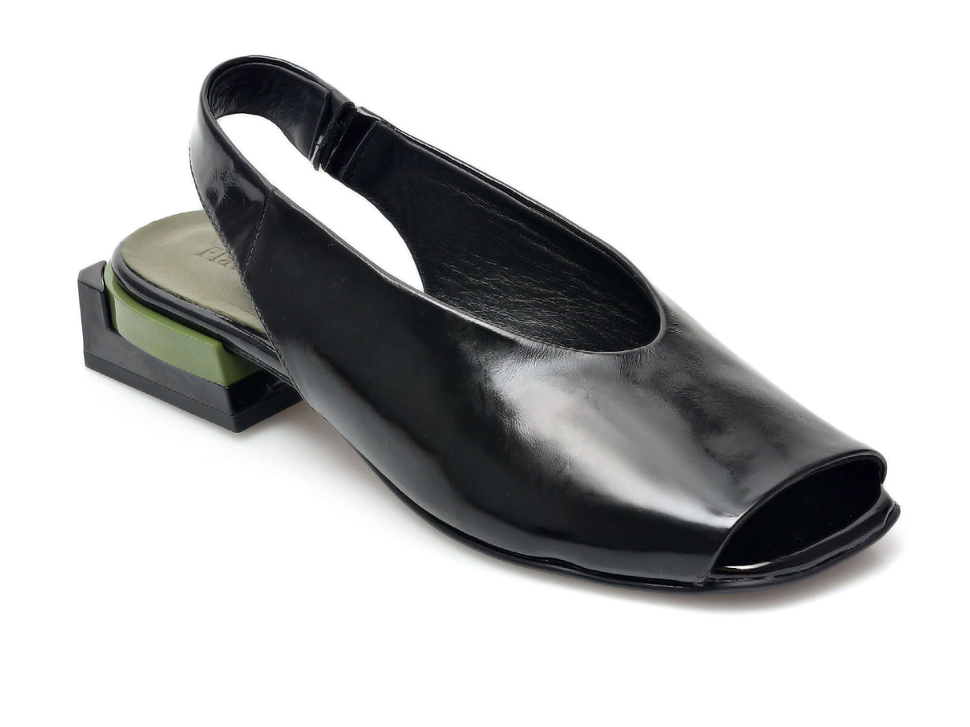 Sandale FLAVIA PASSINI negre, 3879107, din piele naturala lacuita /femei/sandale