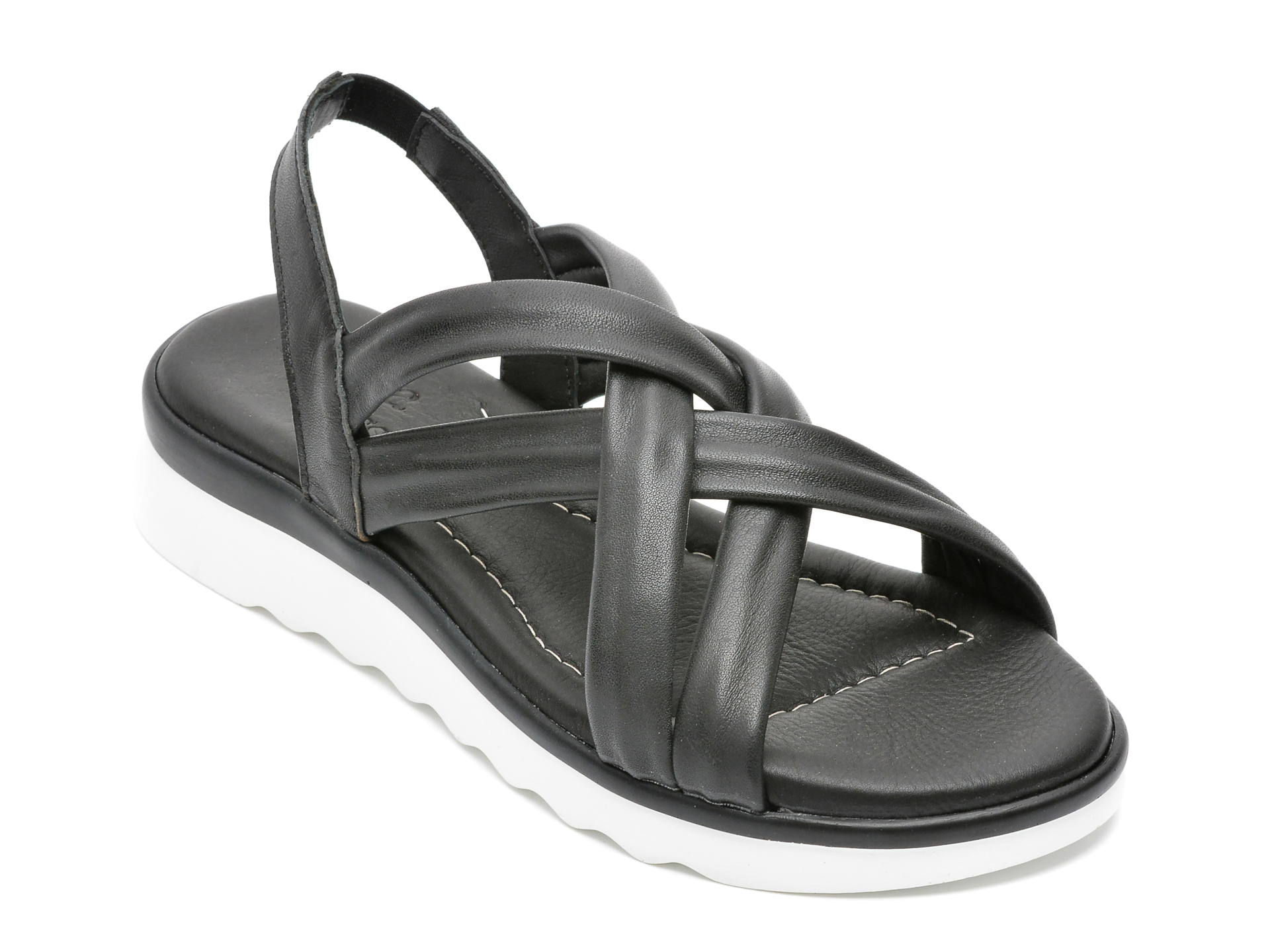 Sandale FLAVIA PASSINI negre, 4512, din piele naturala /femei/sandale INCALTAMINTE