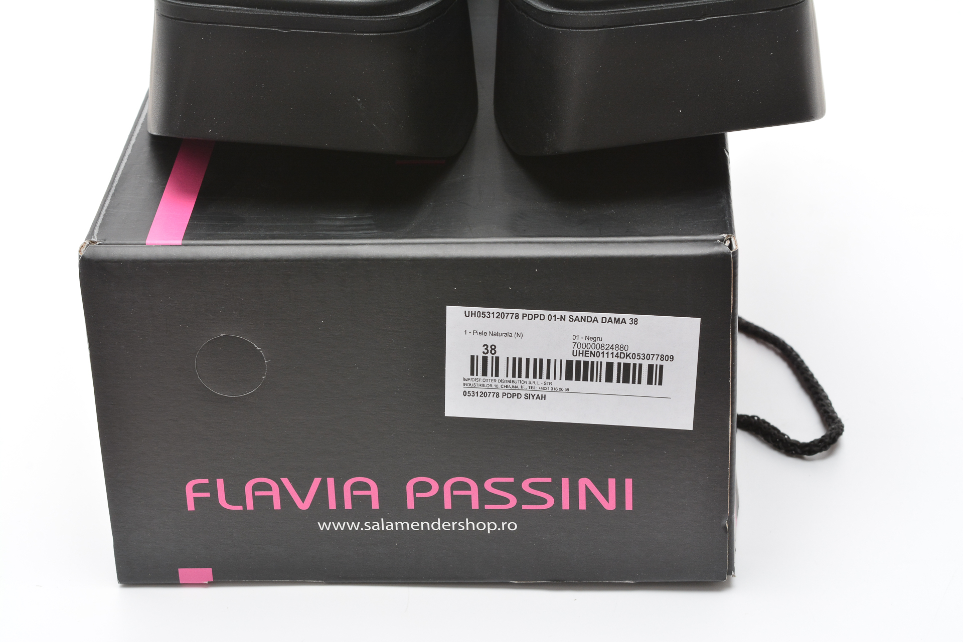 Sandale FLAVIA PASSINI negre, 530778, din piele naturala Flavia Passini