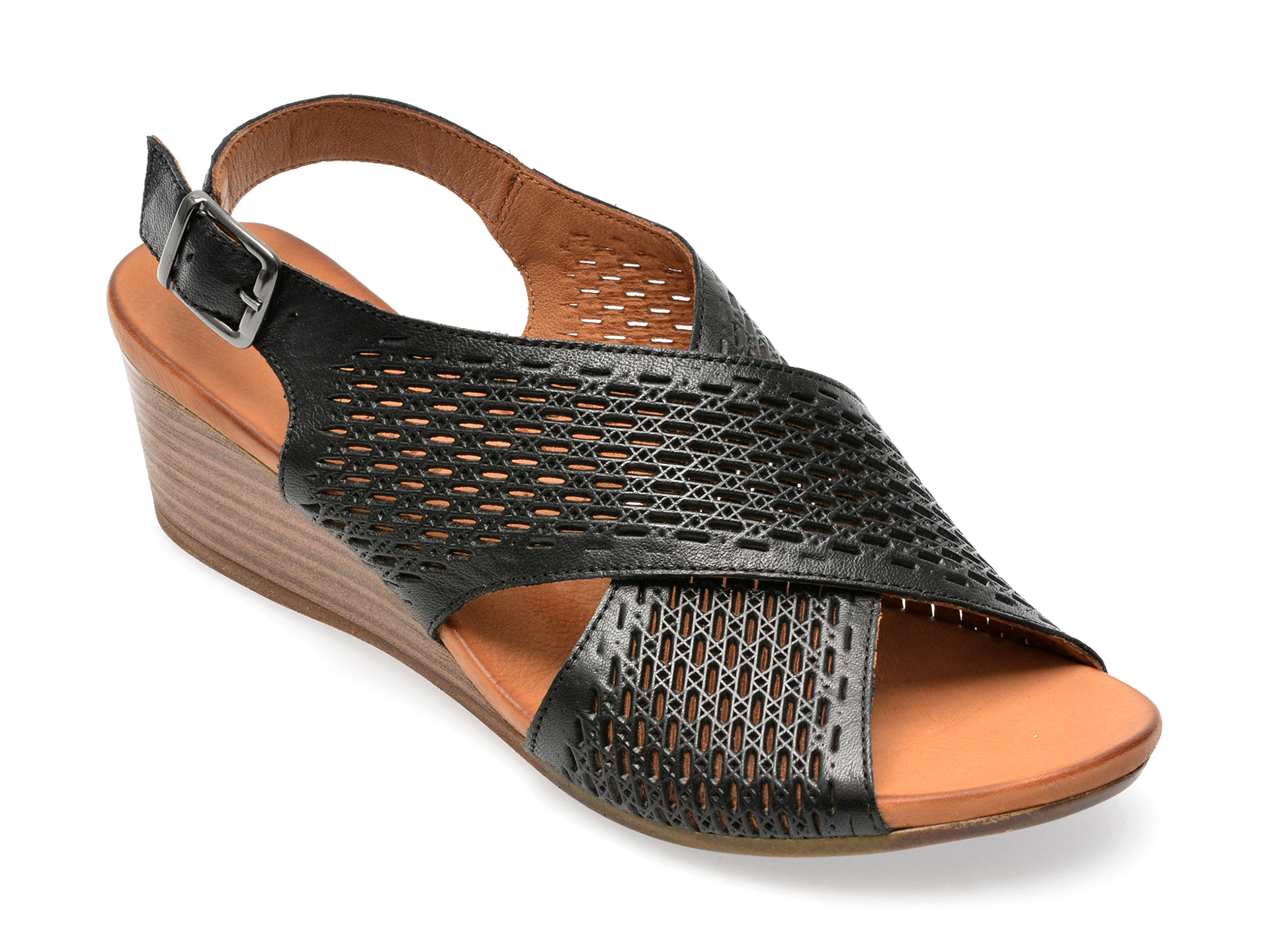 Sandale FLAVIA PASSINI negre, 725, din piele naturala /femei/sandale imagine noua