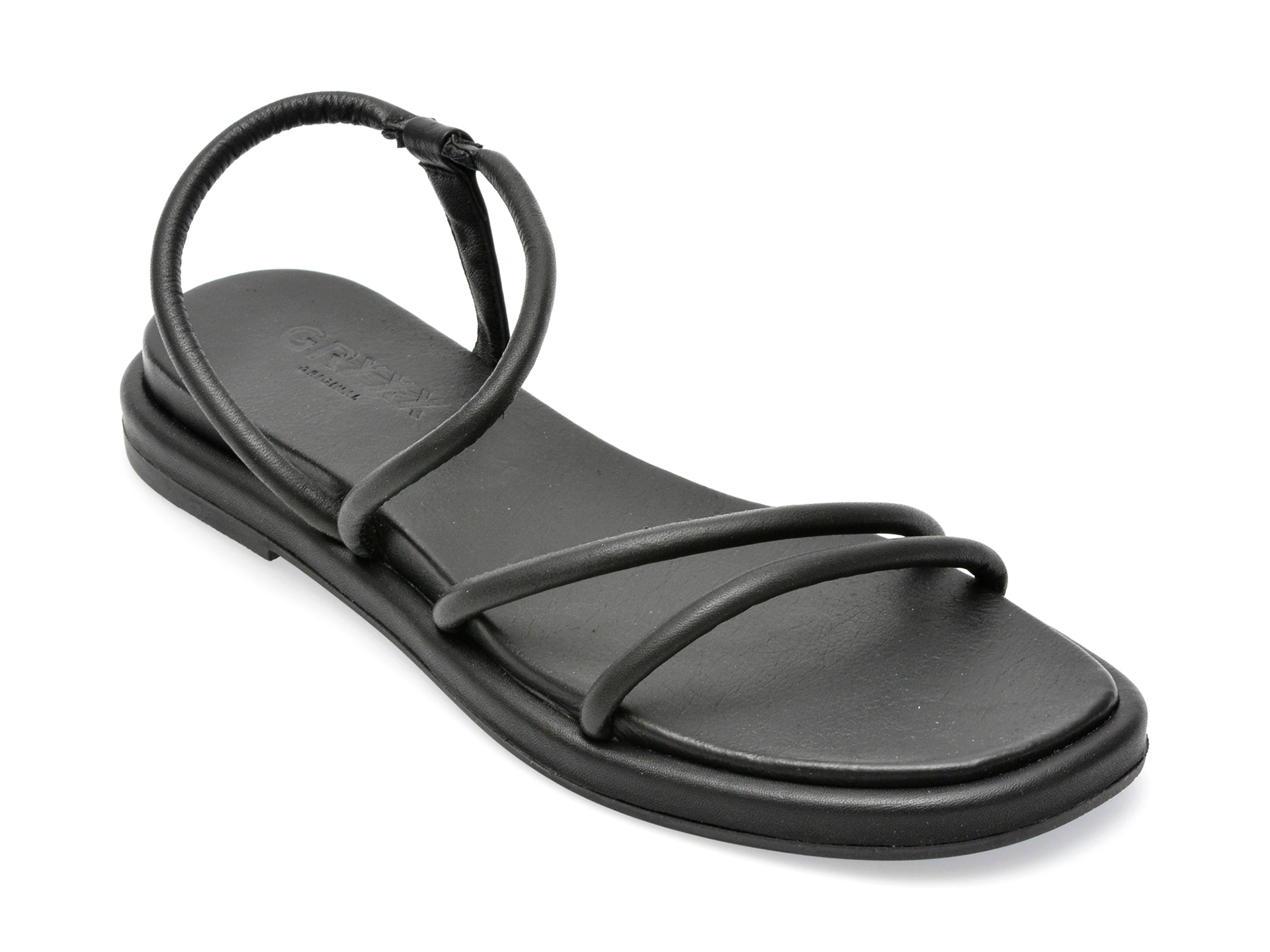 Sandale FLAVIA PASSINI negre, PF3066, din piele naturala /femei/sandale imagine super redus 2022