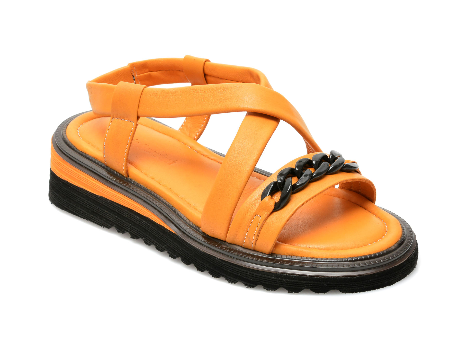 Sandale FLAVIA PASSINI portocalii, 288039, din piele naturala imagine reduceri black friday 2021 /femei/sandale