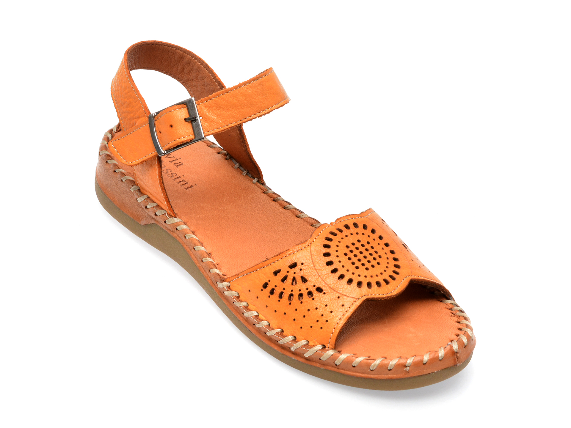 Sandale FLAVIA PASSINI portocalii, V17001, din piele naturala /femei/sandale imagine super redus 2022
