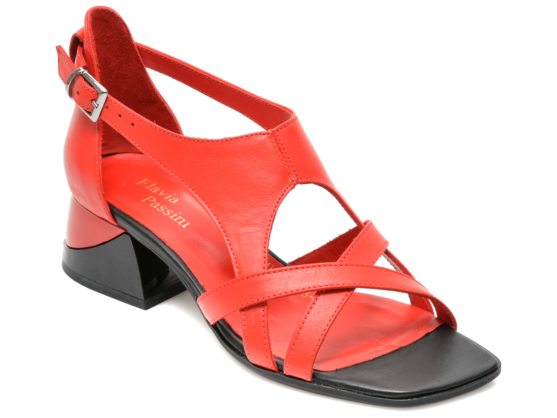 Sandale FLAVIA PASSINI rosii, 1073, din piele naturala /femei/sandale