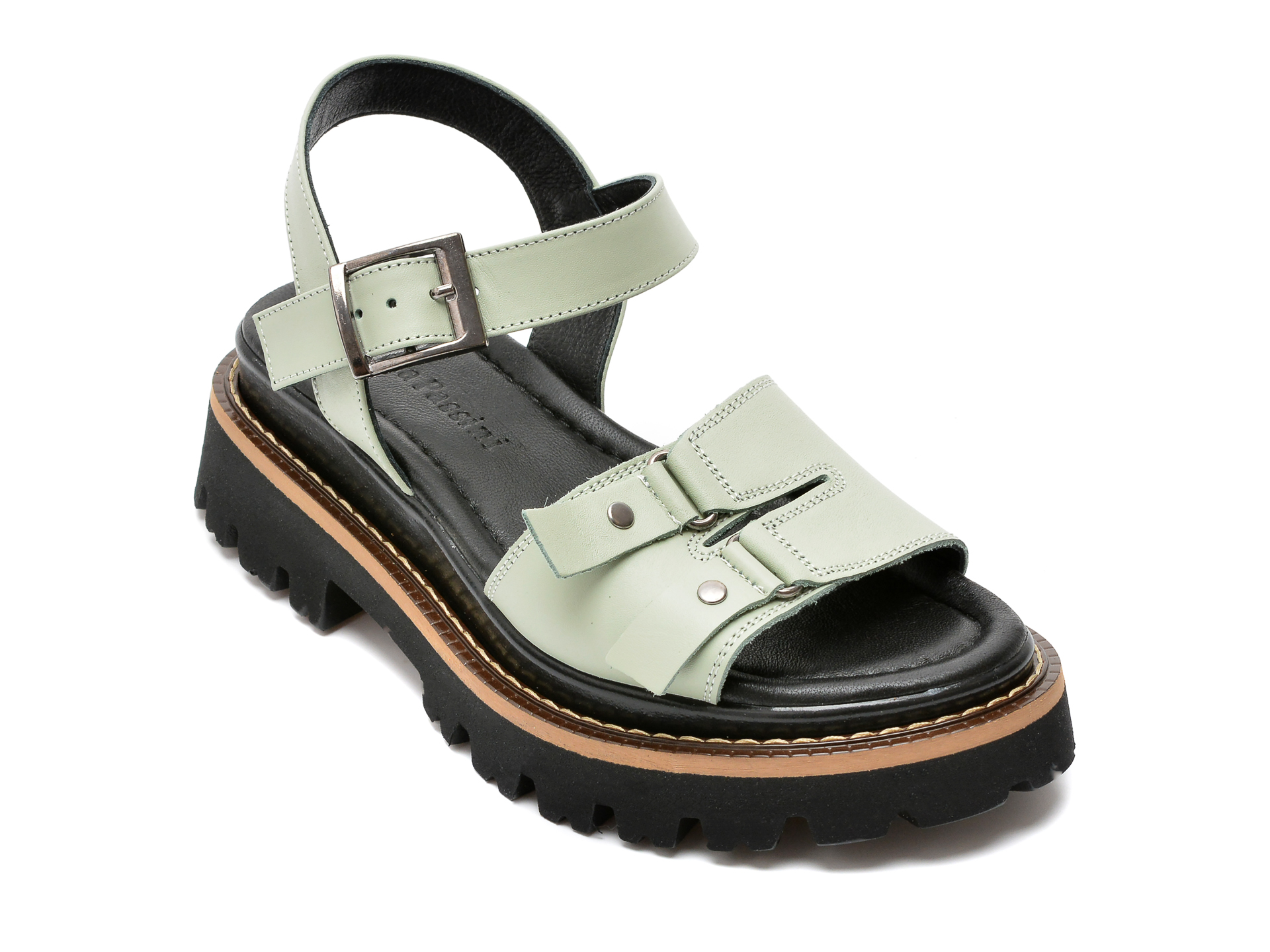 Sandale FLAVIA PASSINI verzi, 509503, din piele naturala /femei/sandale INCALTAMINTE