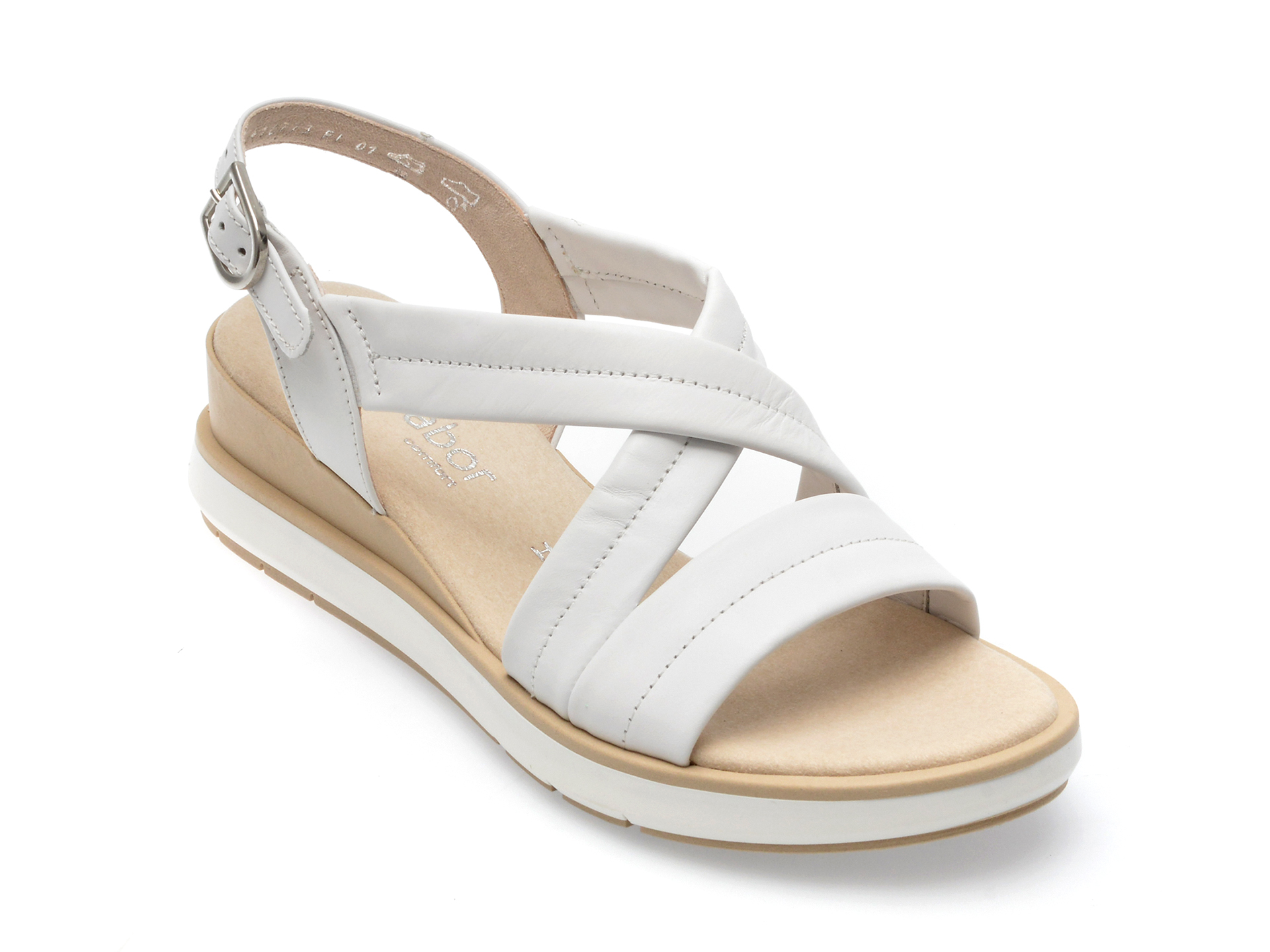 Sandale GABOR albe, 22816, din piele naturala /femei/sandale