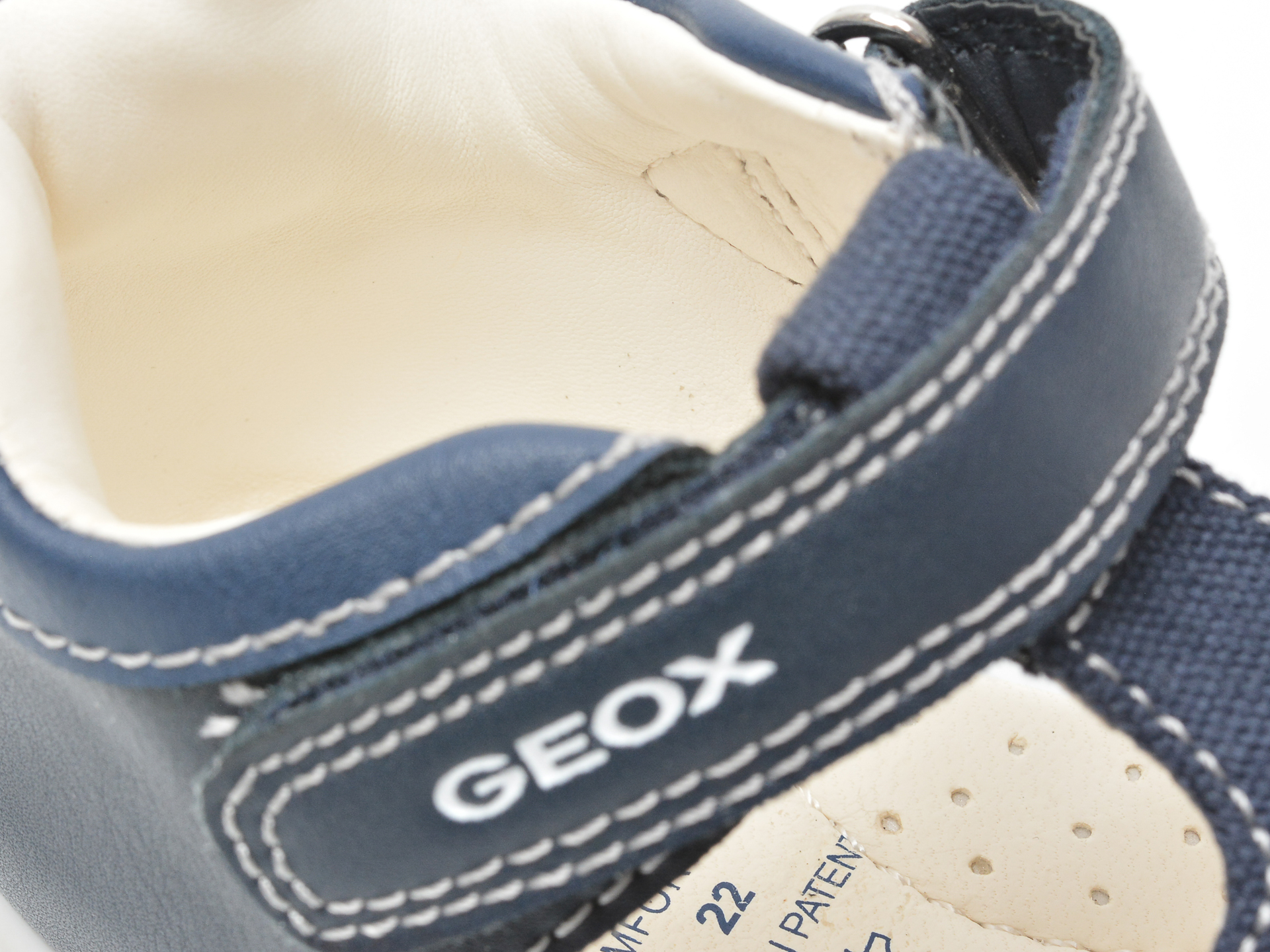 Sandale GEOX bleumarin, B021PC, din material textil si piele ecologica - 3