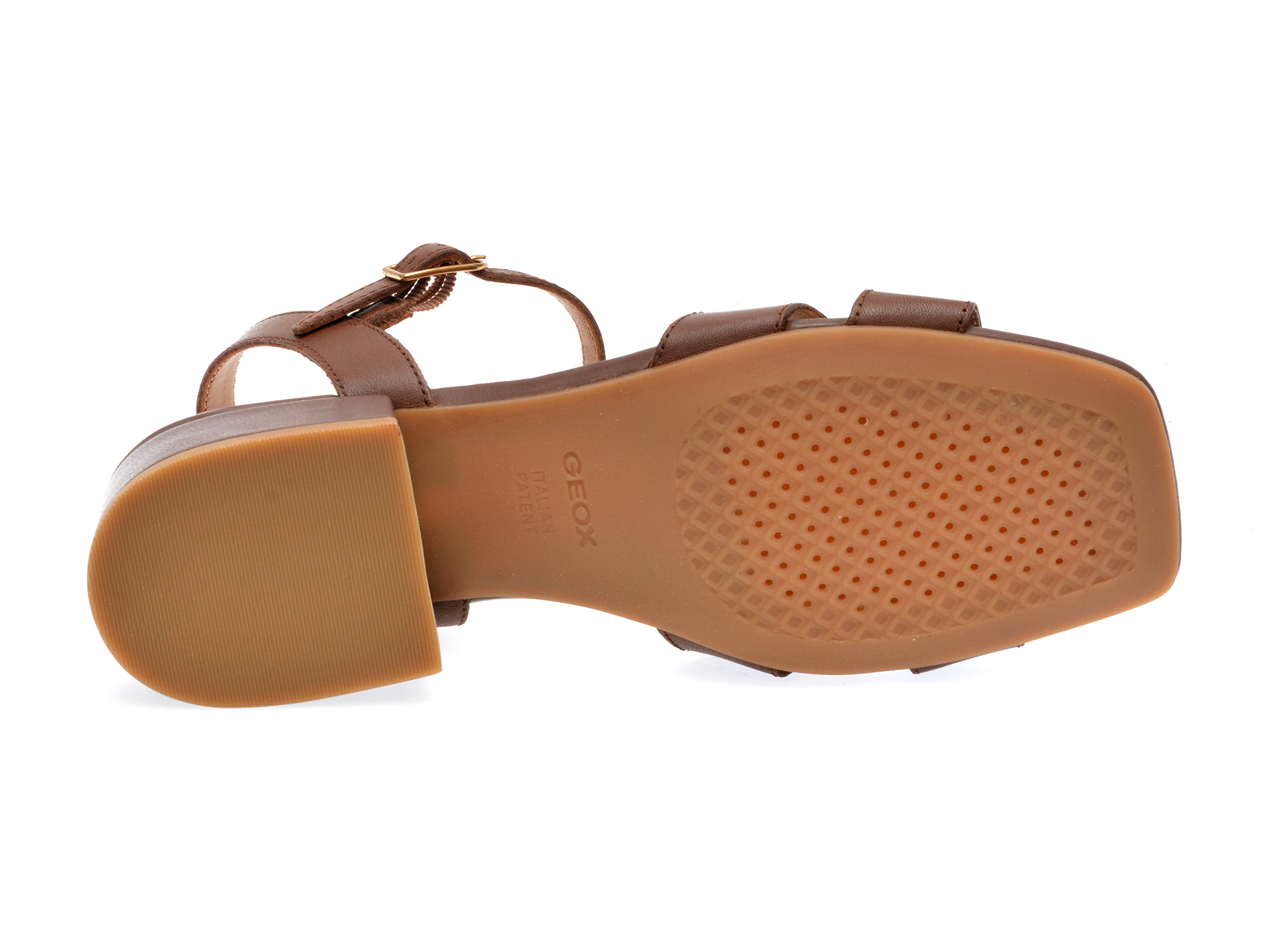 Sandale GEOX maro, D35RYA, din piele naturala