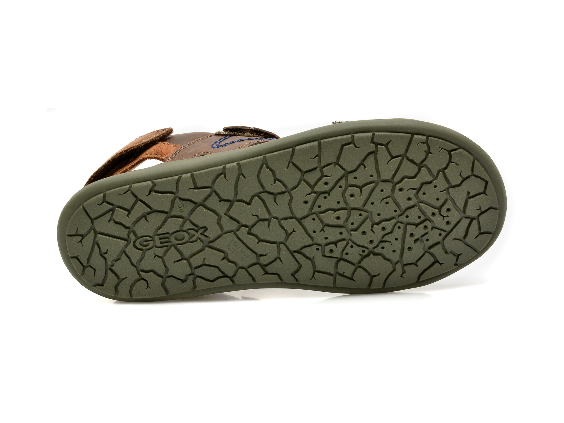 Sandale GEOX maro, J02BBB, din piele naturala - 7