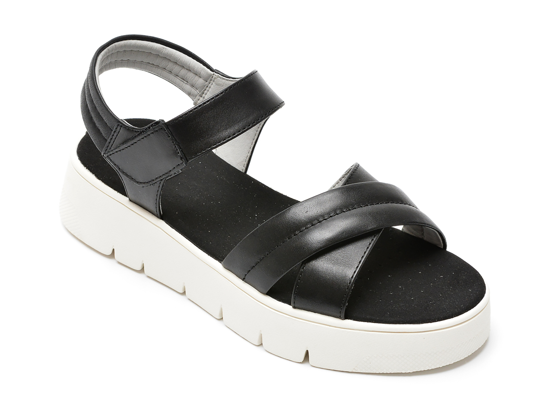 Sandale GEOX negre, D25SCA, din piele naturala /femei/sandale