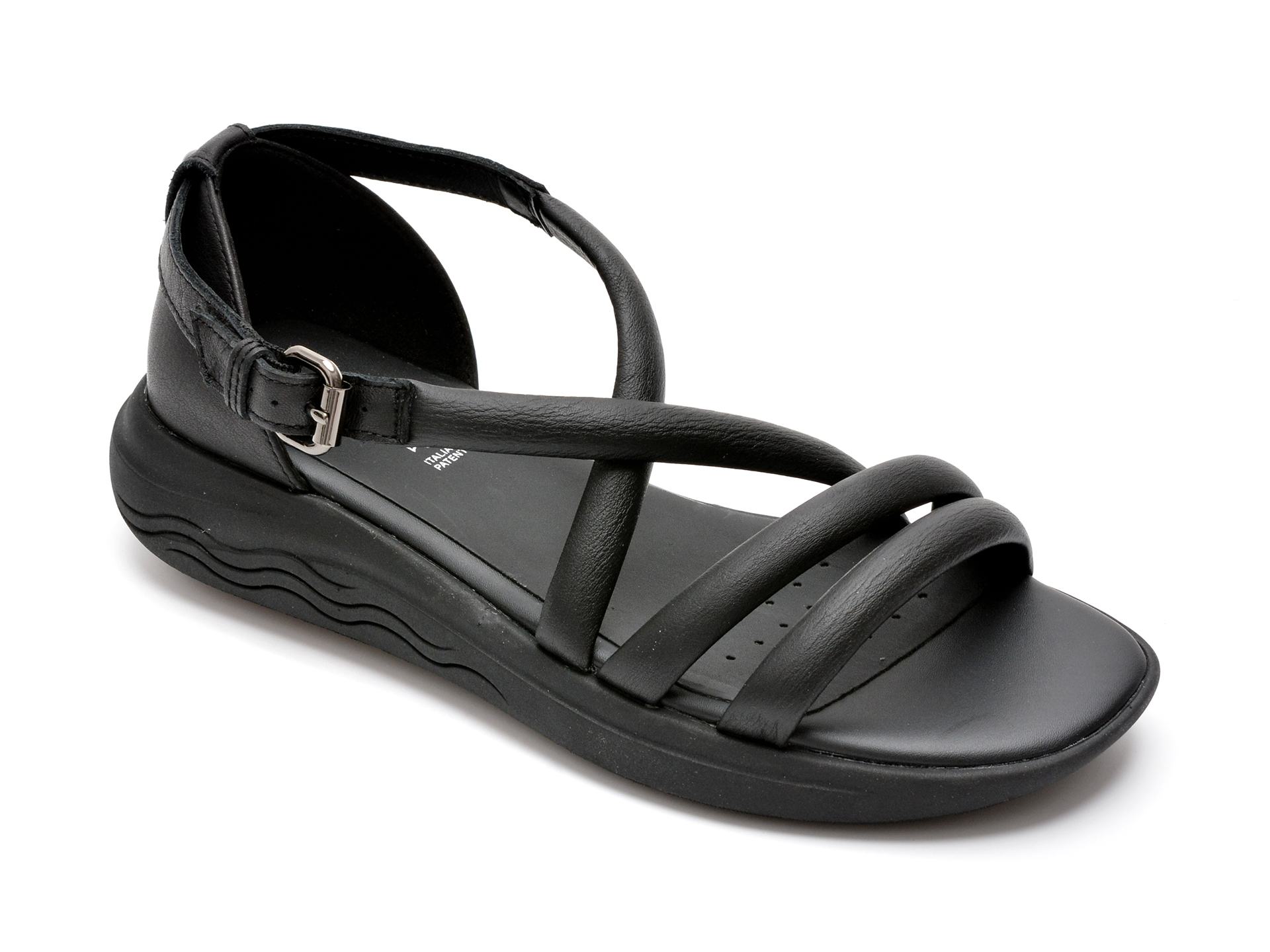 Sandale GEOX negre, D25SVC, din piele naturala