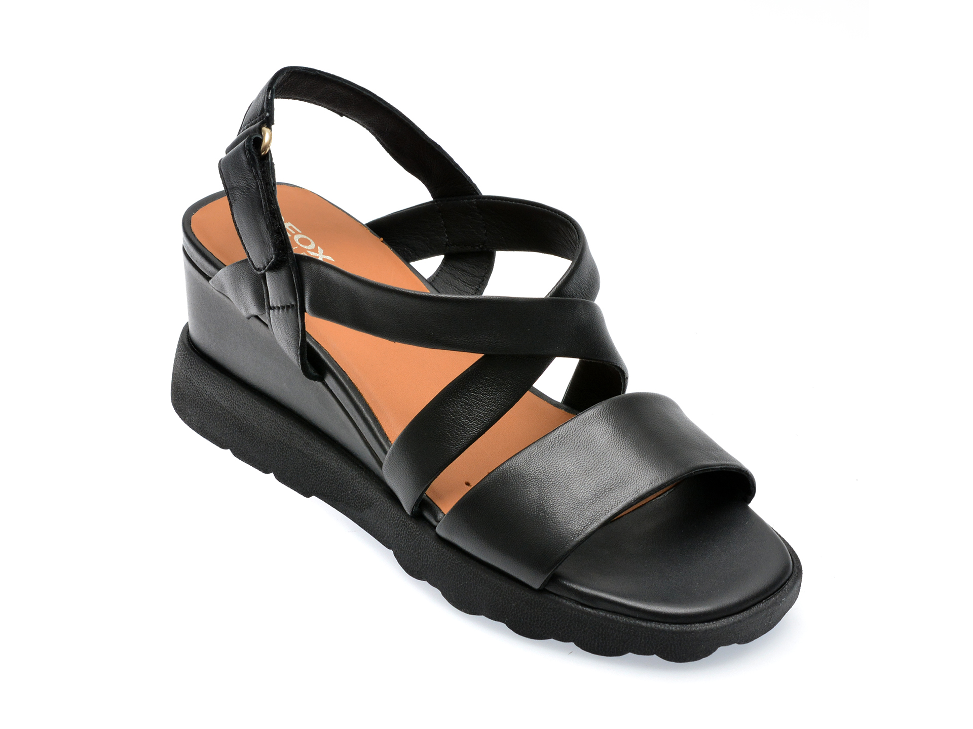 Sandale GEOX negre, D35G0D, din piele naturala /femei/sandale imagine super redus 2022