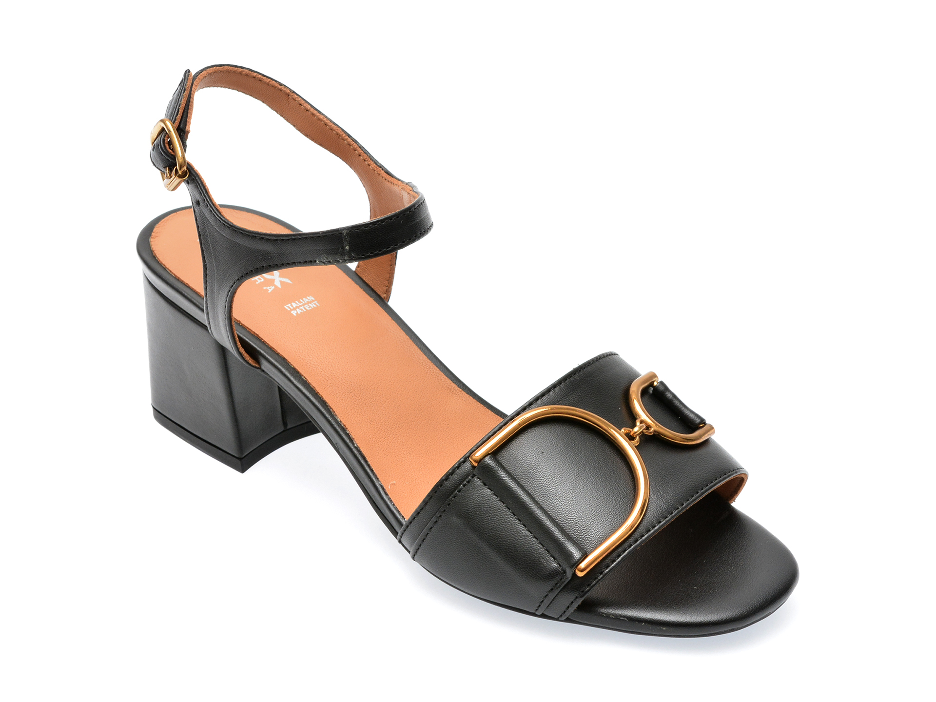 Sandale GEOX negre, D35RNB, din piele naturala /femei/sandale imagine noua