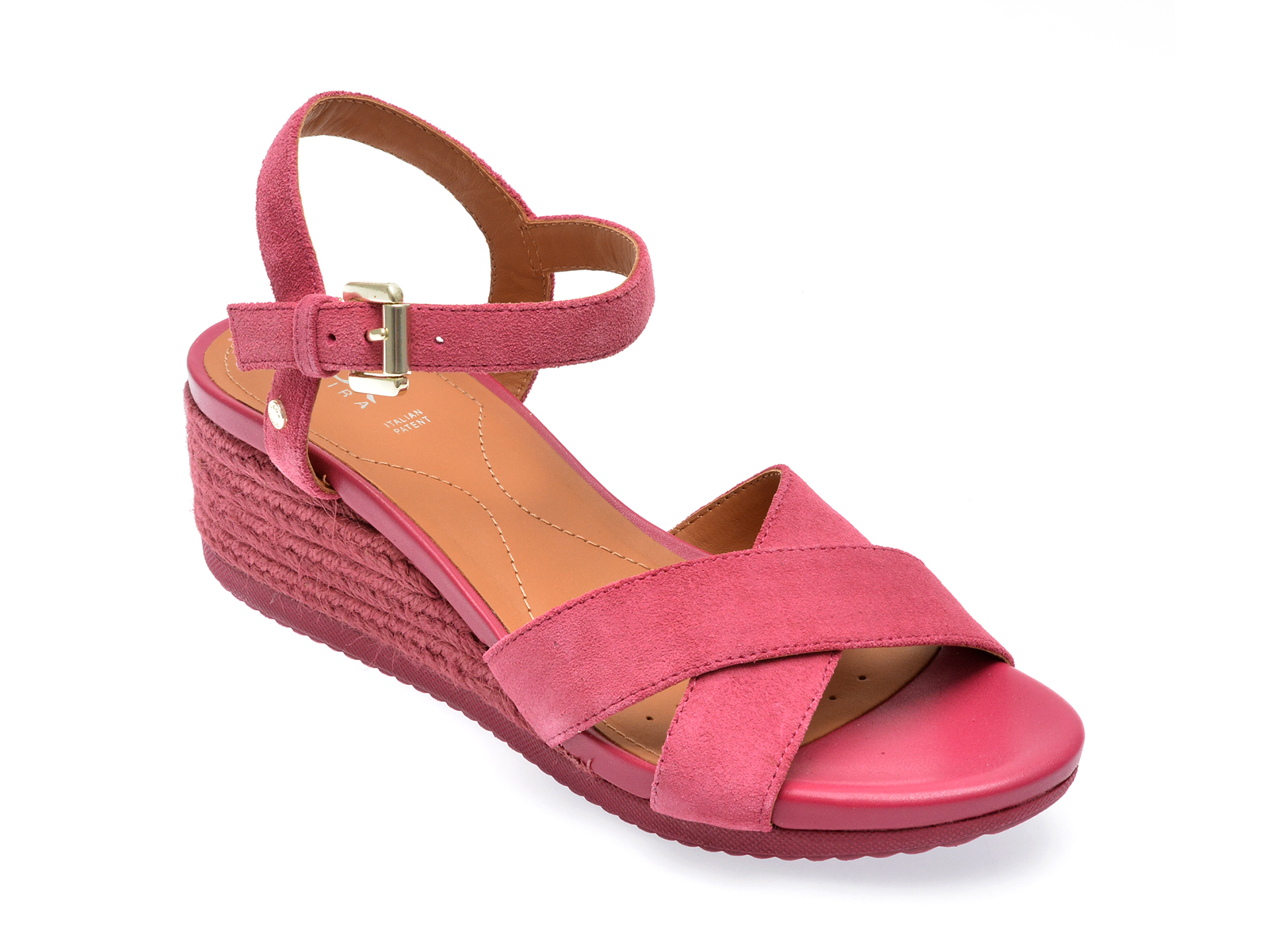 Sandale GEOX roz , D02HHC, din piele intoarsa /femei/sandale