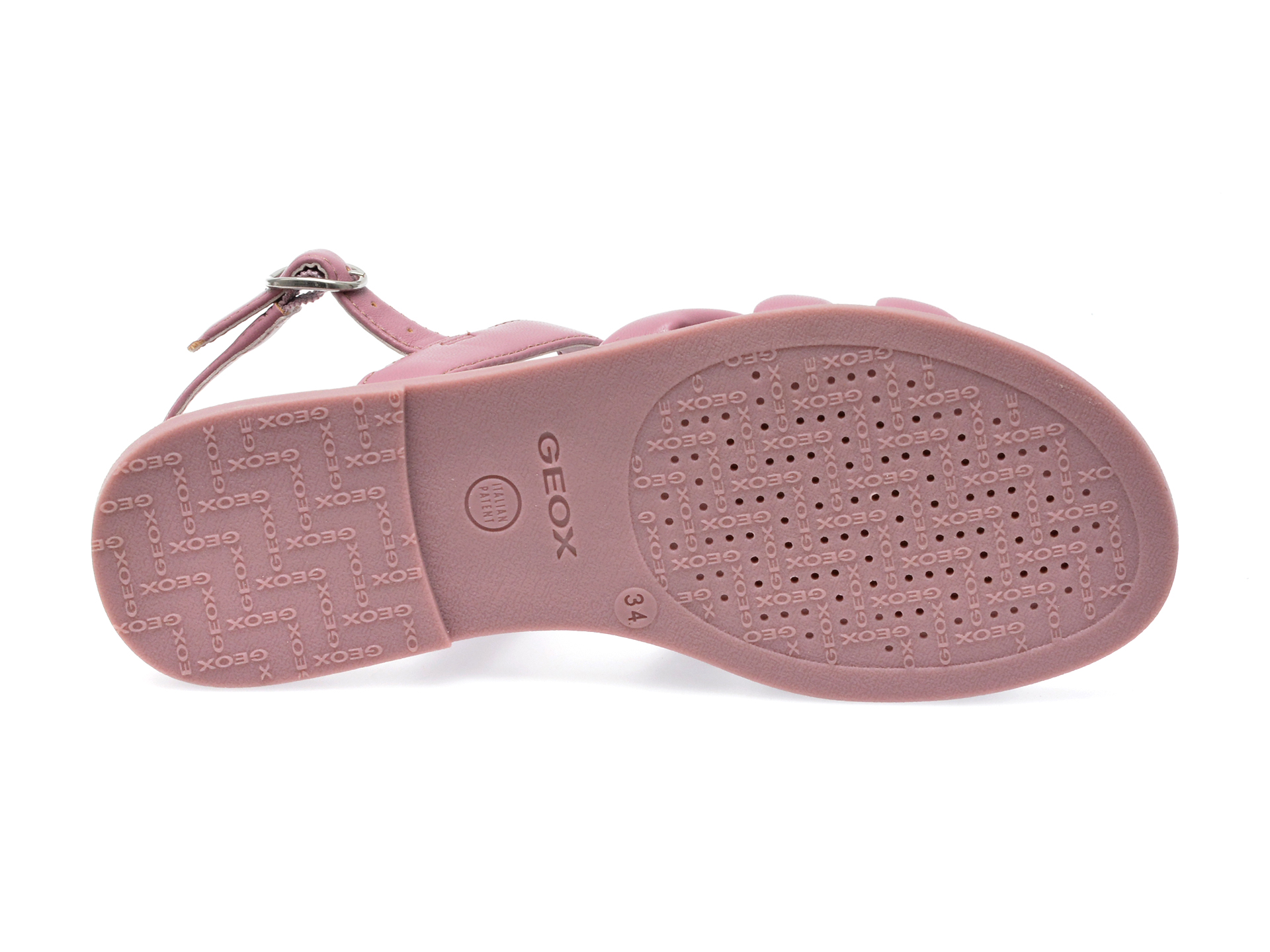 Sandale GEOX roz, J3535C, din piele ecologica