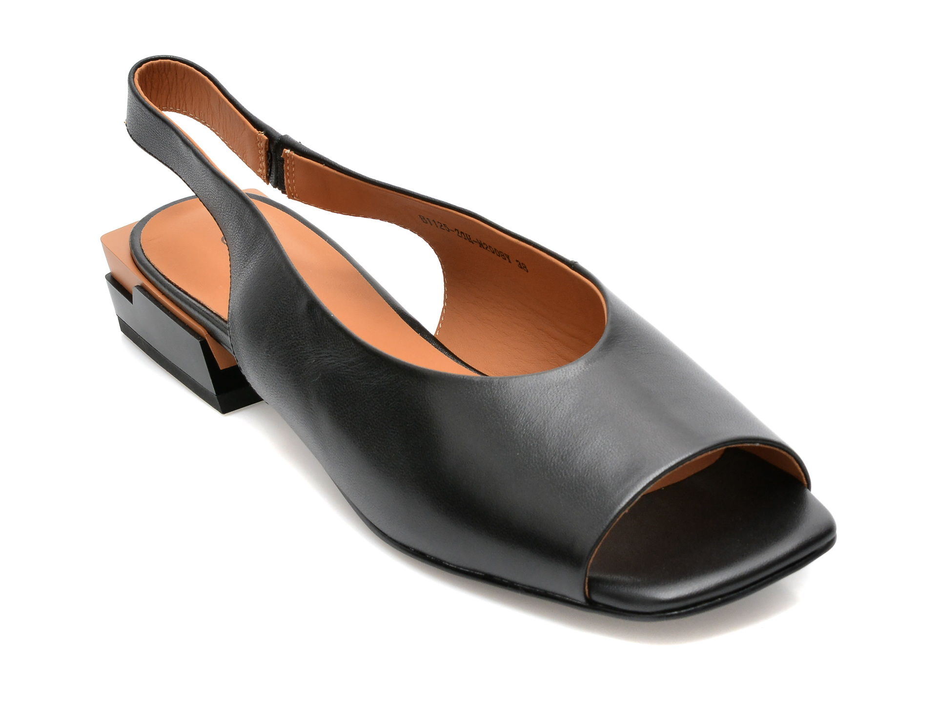 Sandale GERONEA negre, 112520H, din piele naturala /femei/sandale imagine noua