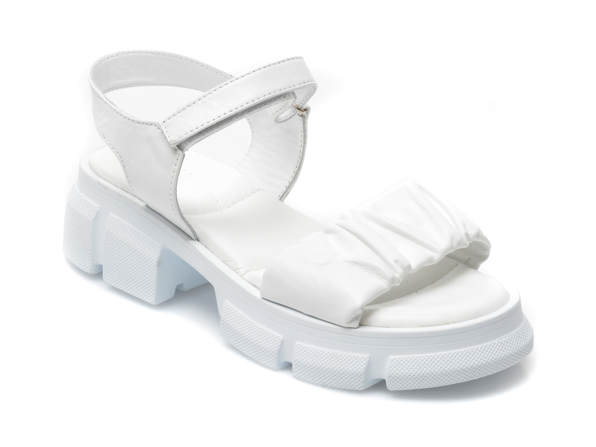 Sandale GRACIA STYLES albe, 1013, din piele naturala /femei/sandale imagine noua
