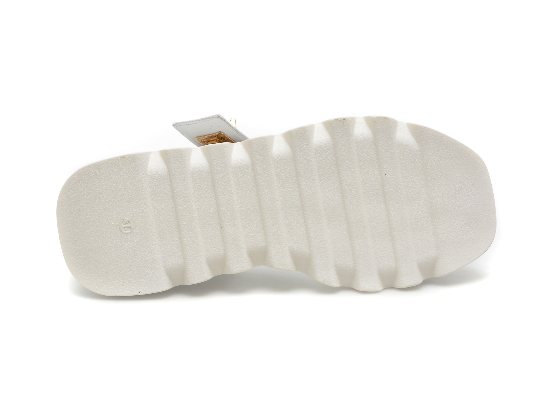 Sandale GRYXX albe, 10401, din piele naturala