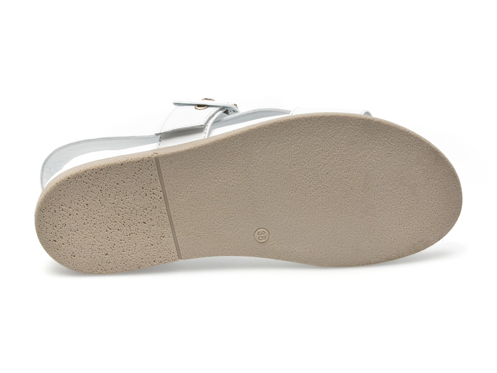 Sandale GRYXX albe, 21909, din piele naturala