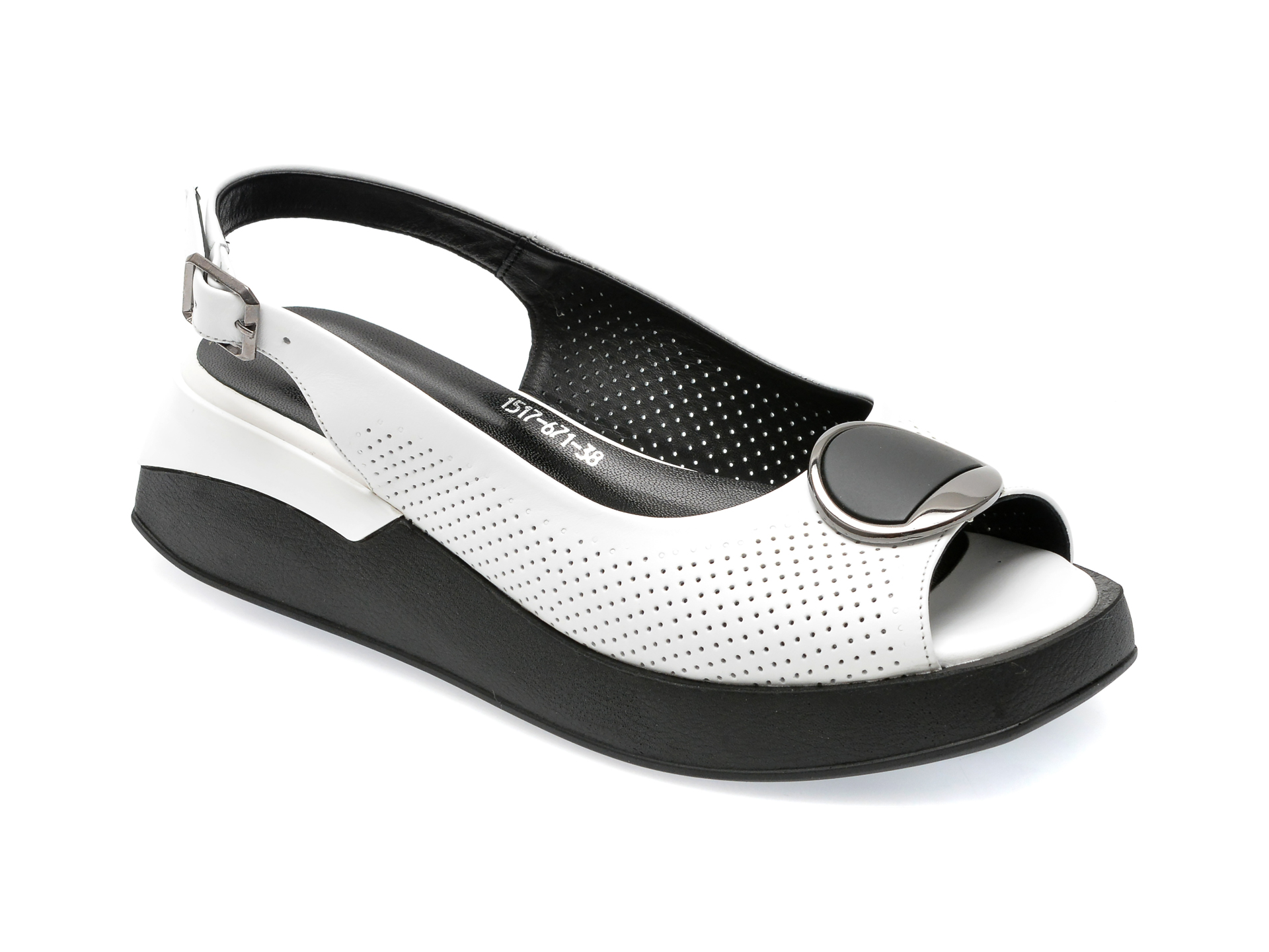 Sandale GRYXX albe, 2541517, din piele naturala /femei/sandale imagine super redus 2022