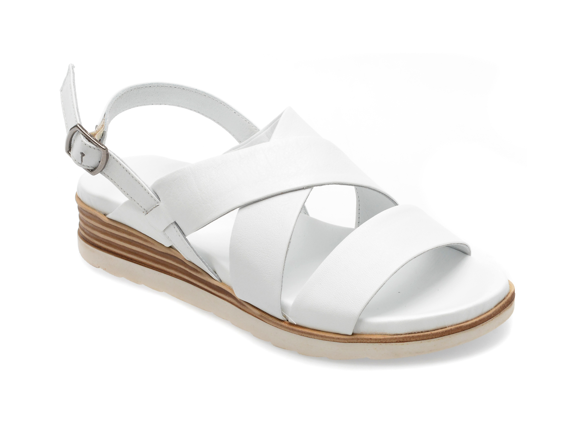 Sandale GRYXX albe, 3615, din piele naturala /femei/sandale imagine noua