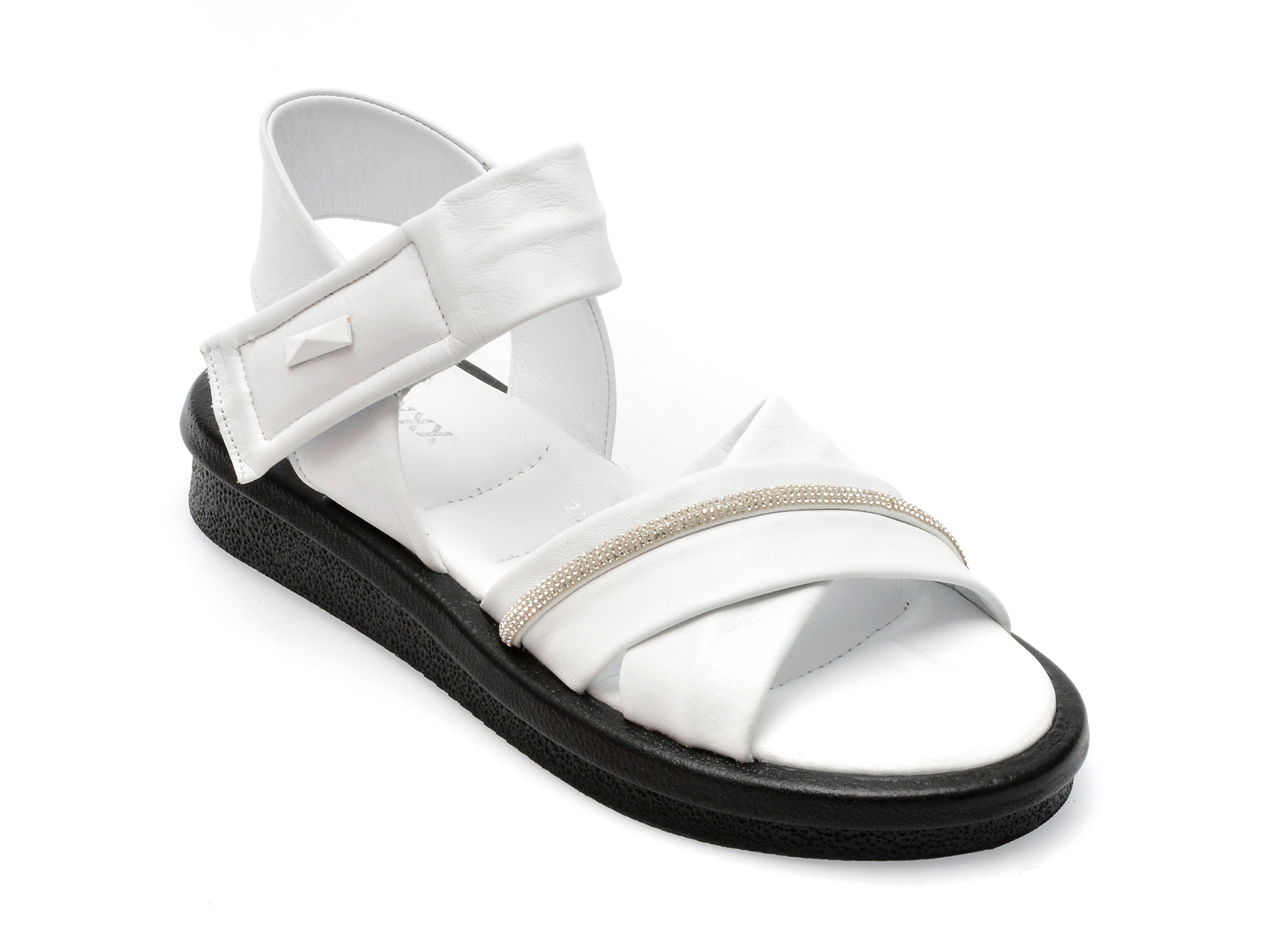 Sandale GRYXX albe, 471254, din piele naturala /femei/sandale