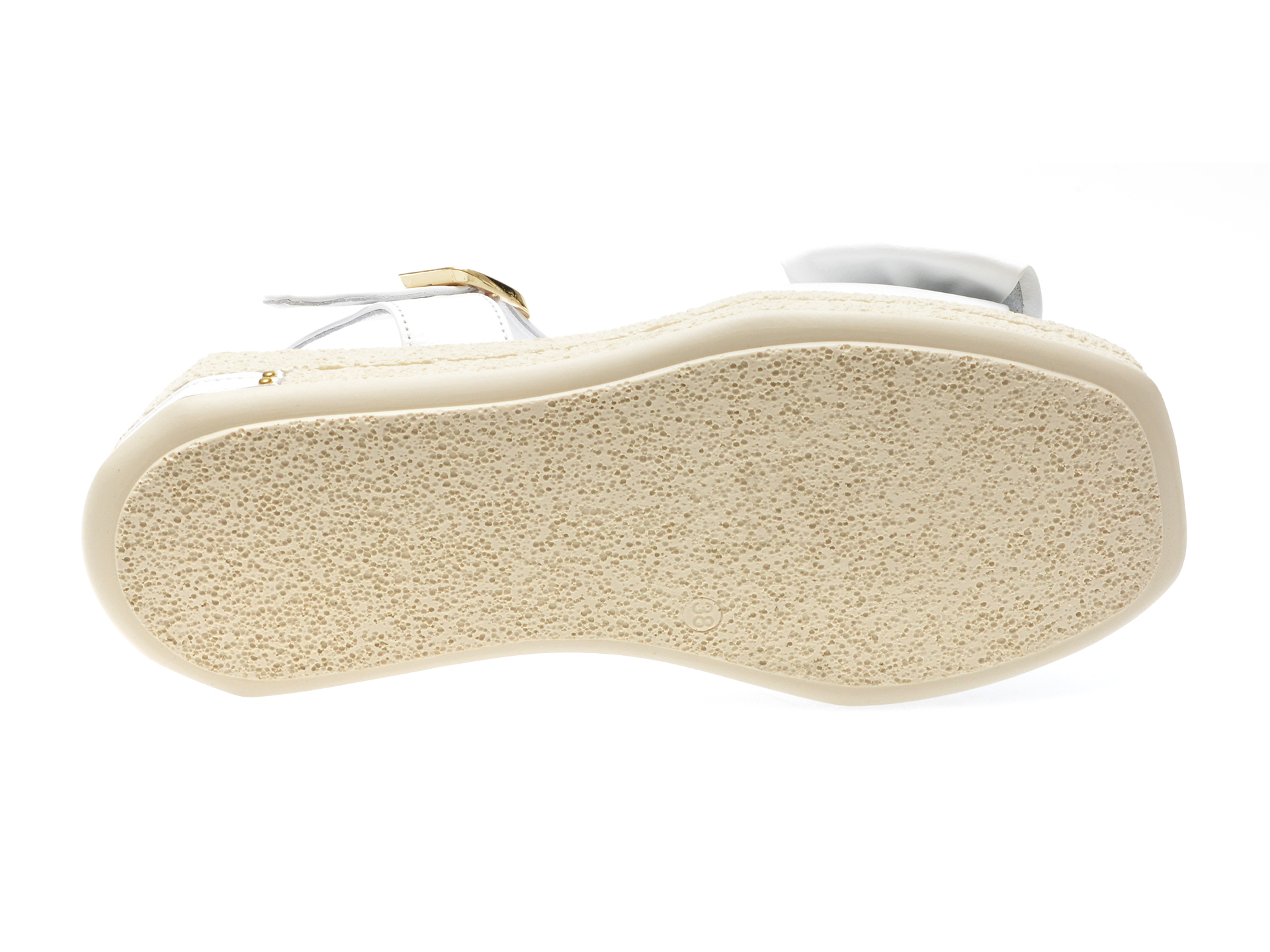 Sandale GRYXX albe, 62750, din piele naturala