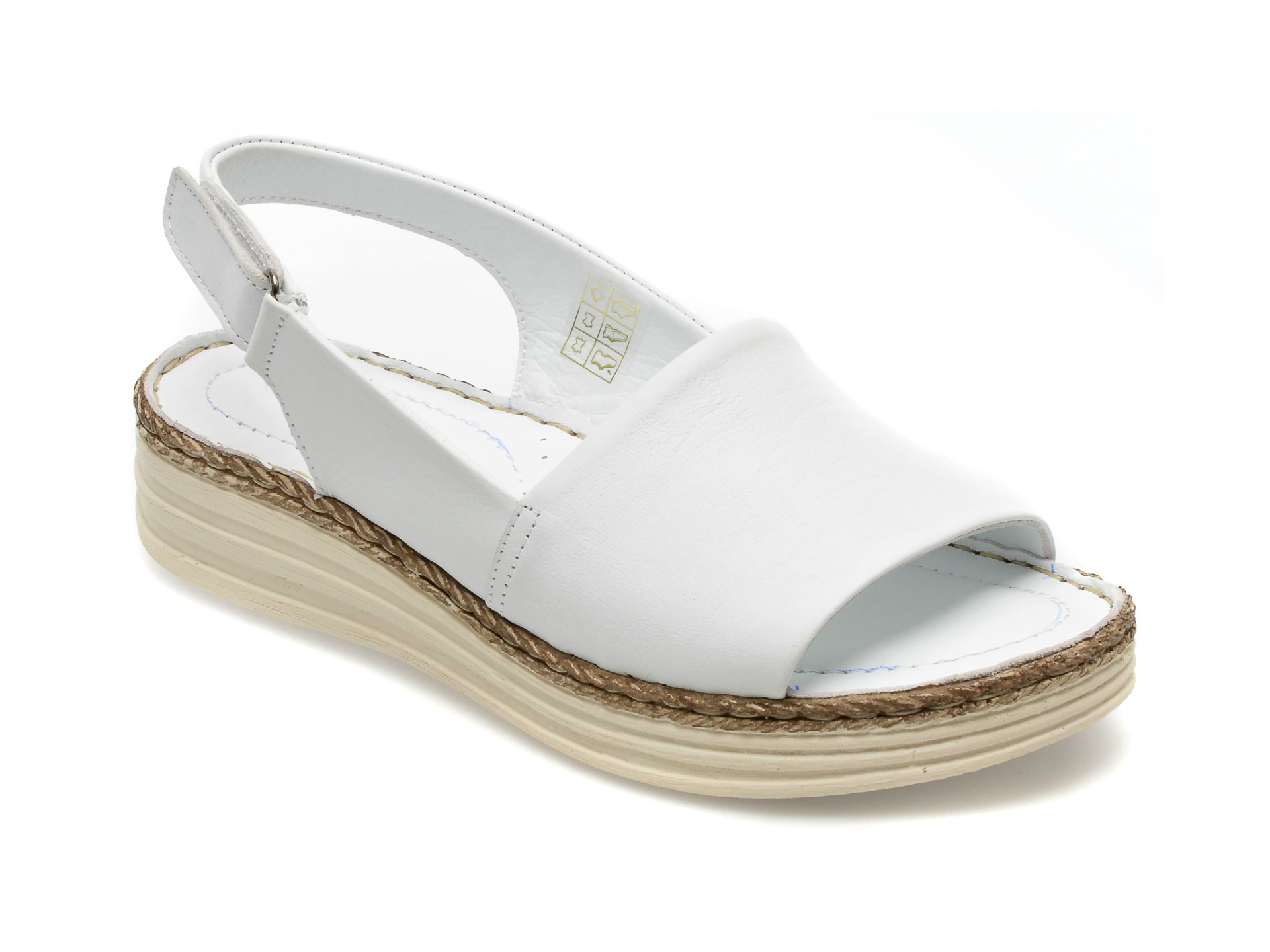 Sandale GRYXX albe, 9408580, din piele naturala /femei/sandale