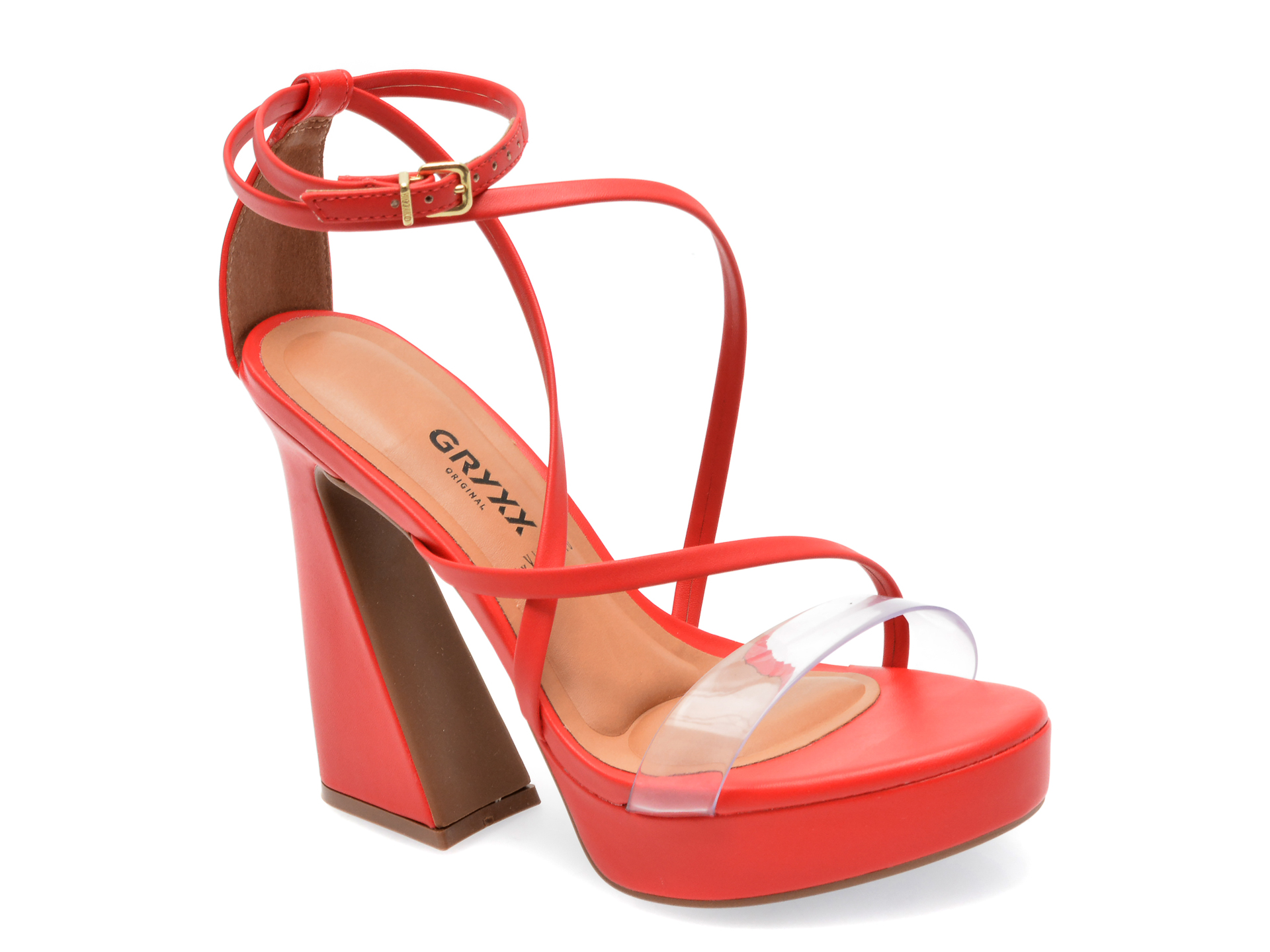Sandale GRYXX BY VIZZANO rosii, 6490100, din piele ecologica /femei/sandale