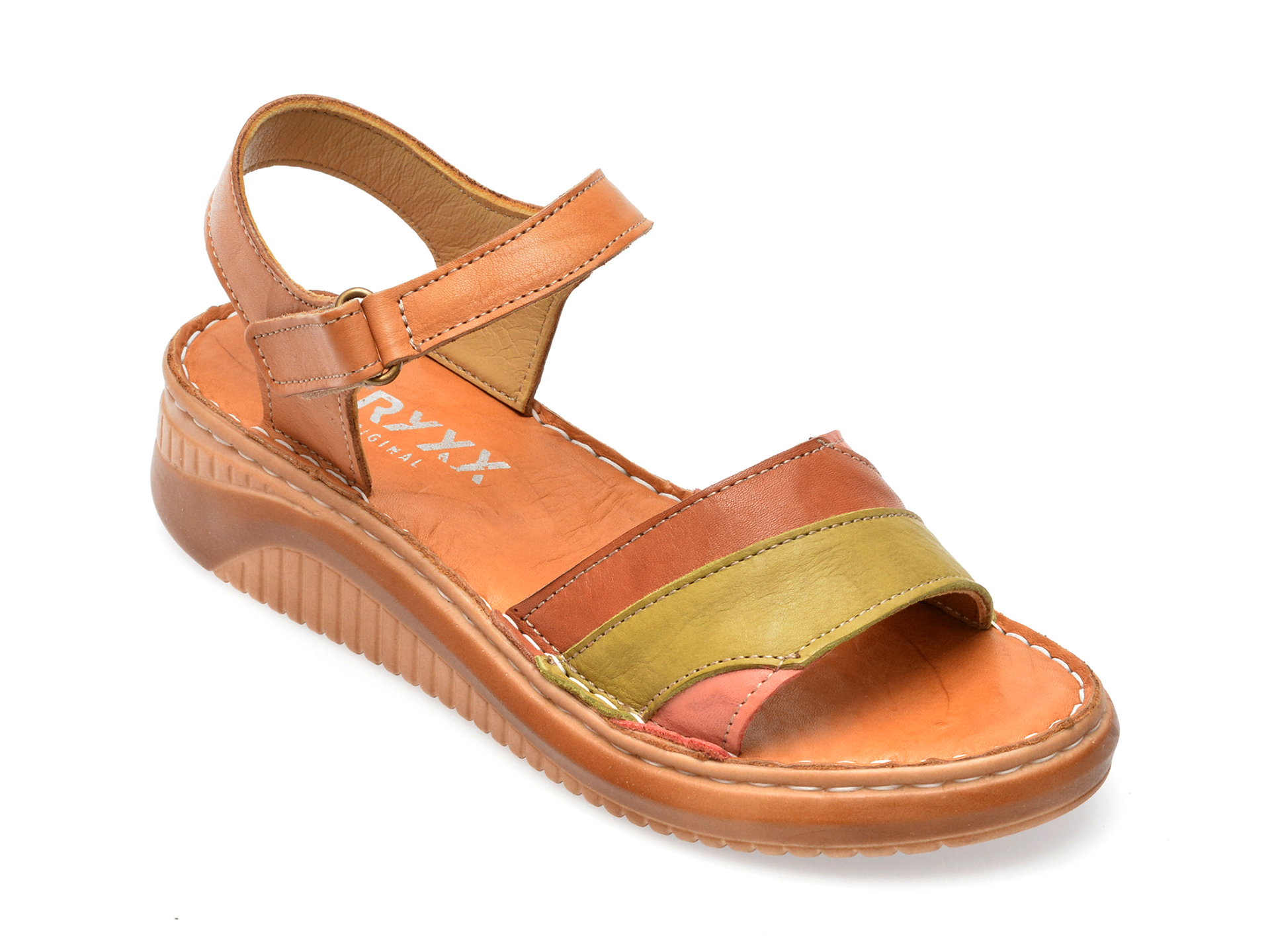 Sandale GRYXX maro, 255, din piele naturala /femei/sandale imagine super redus 2022